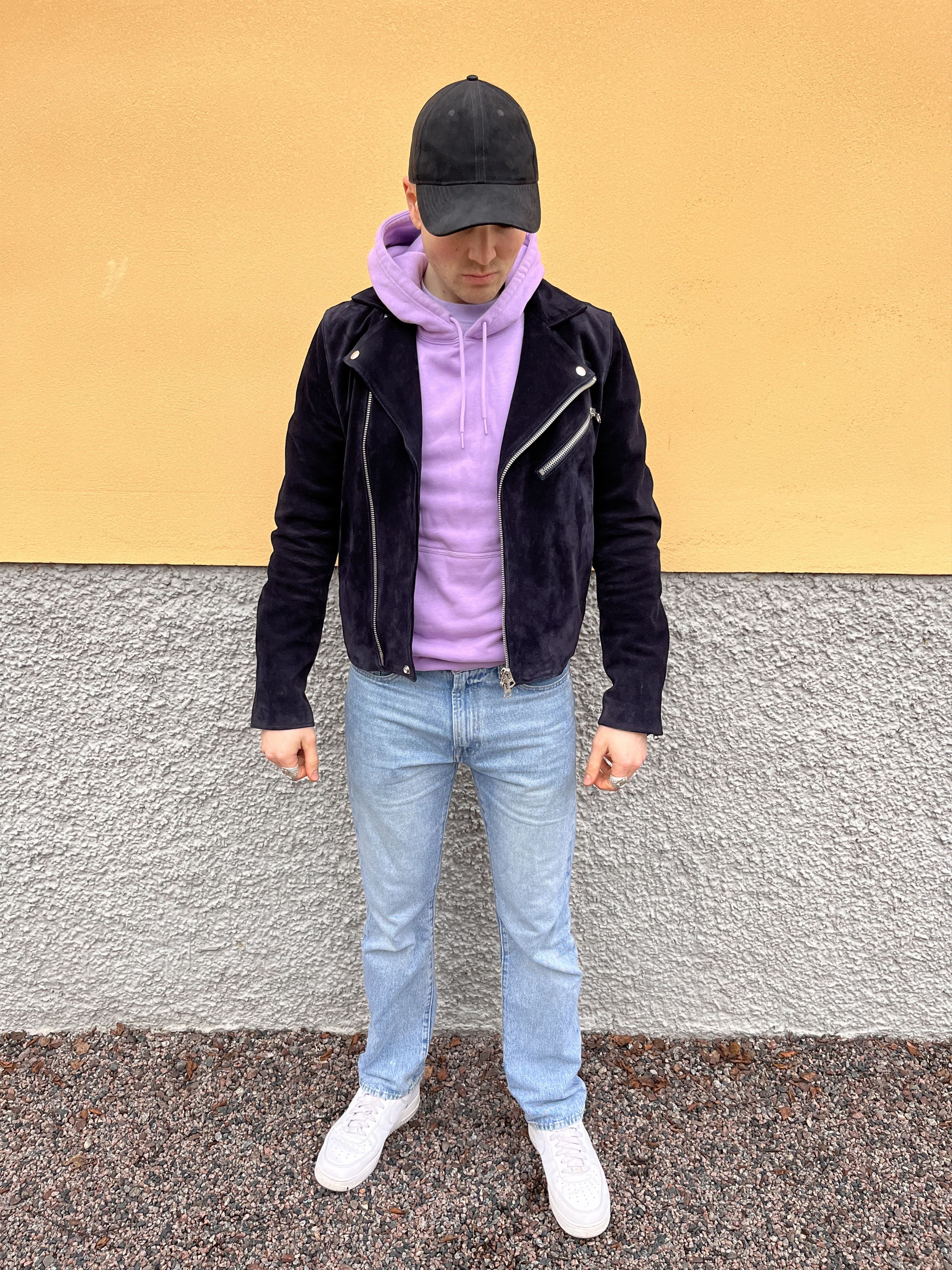Acne Studios Acne Studios Gibson Midnight blue Suede leather jacket Size US M / EU 48-50 / 2 - 1 Thumbnail