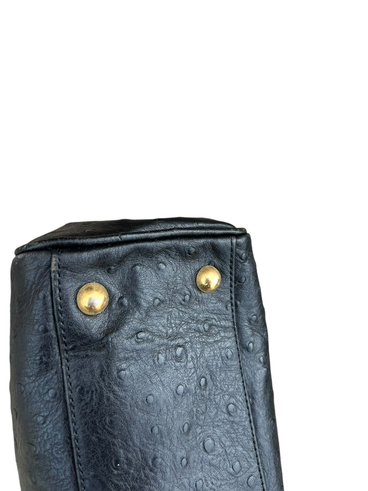 Leather × Vintage Vintage Ostrich Leather Mini Kelly Bag Torrente Paris Size ONE SIZE - 17 Thumbnail