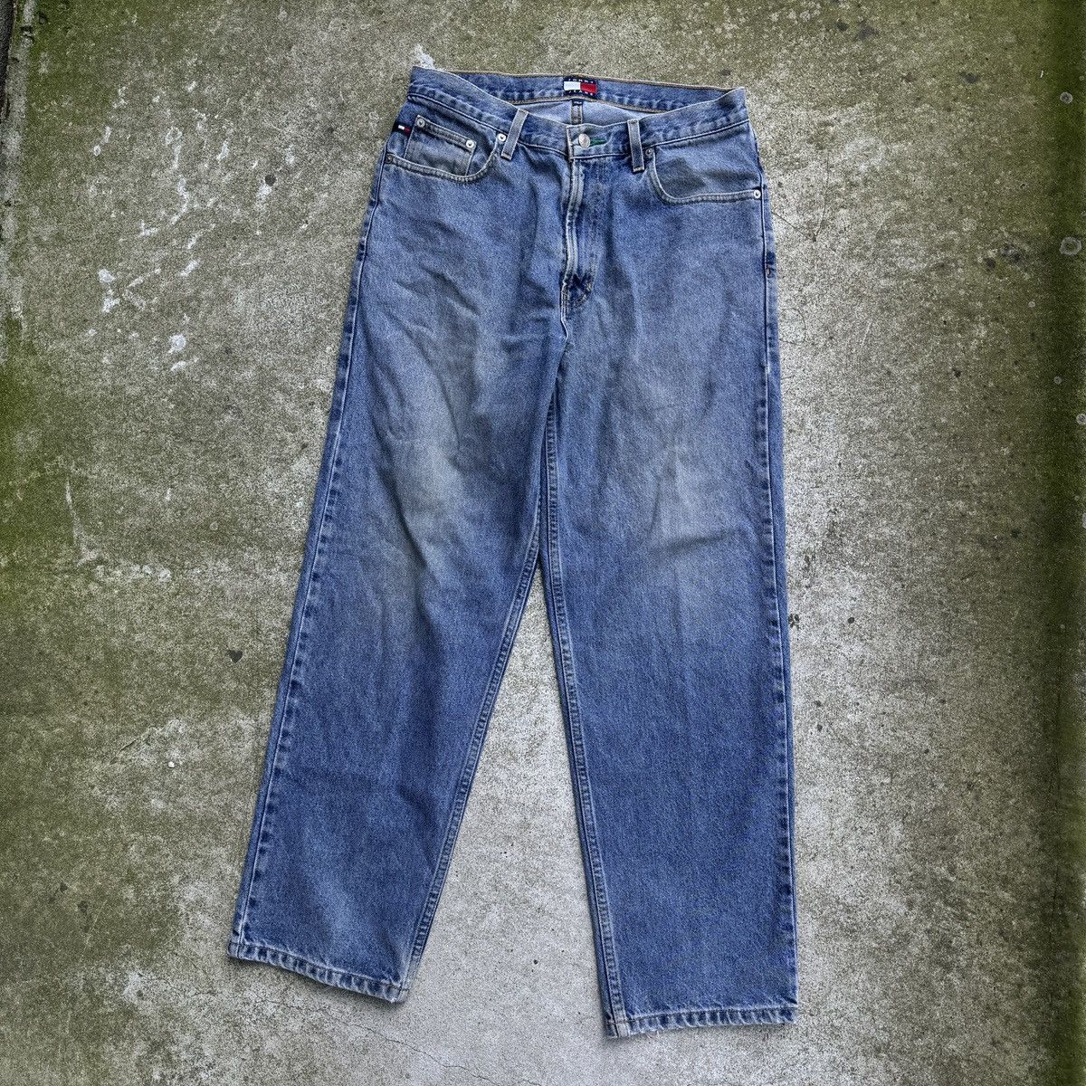 Vintage Thrashed Faded Distressed Tommy Jeans Skater ERD Grunge Size US 33 - 9 Thumbnail