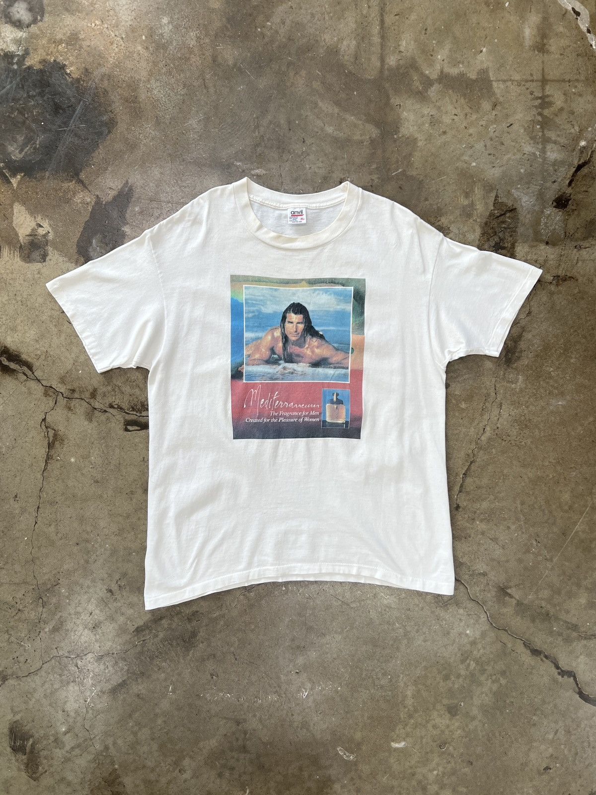 Vintage Vintage Fabio Mediterraneum Fragrance 90s Tee XL Size US XL / EU 56 / 4 - 2 Thumbnail