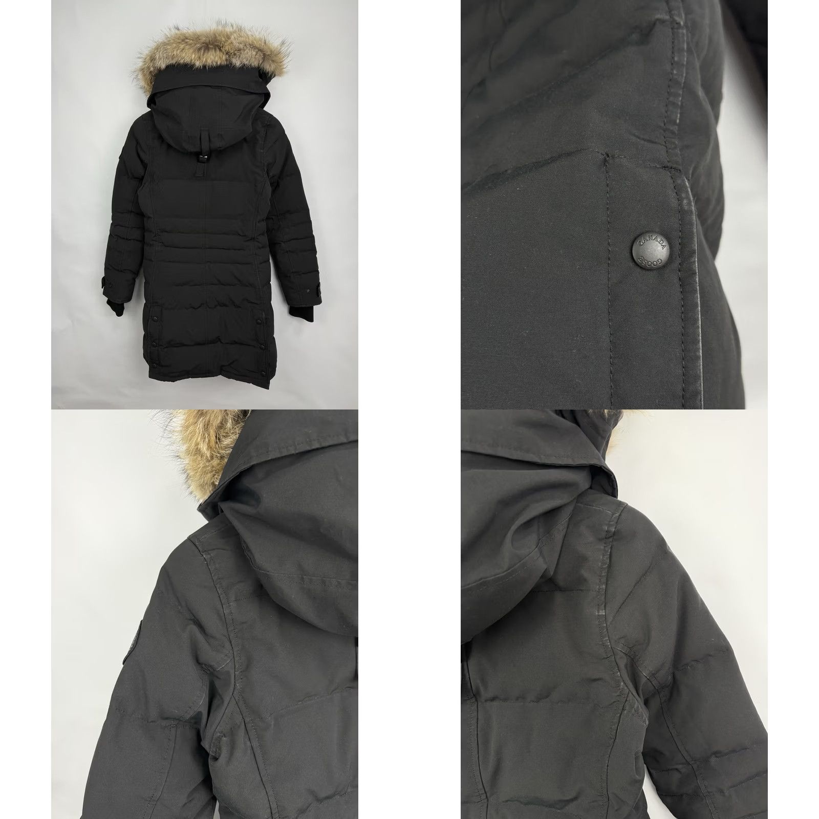 Canada Goose VINTAGE Canada Goose Lorette Parka Fur Hood Made in Canada XS Womens Black Down Size XS / US 0-2 / IT 36-38 - 9 Thumbnail