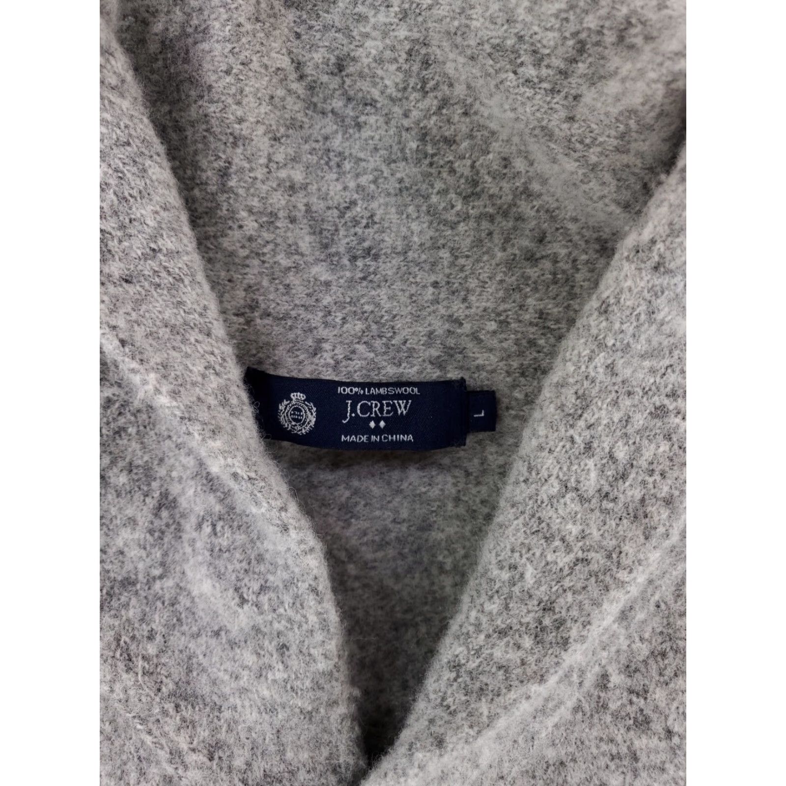 J.Crew J.CREW Cardigan Sweater 100% Lambswool Gray Womens L Size L / US 10 / IT 46 - 2 Thumbnail