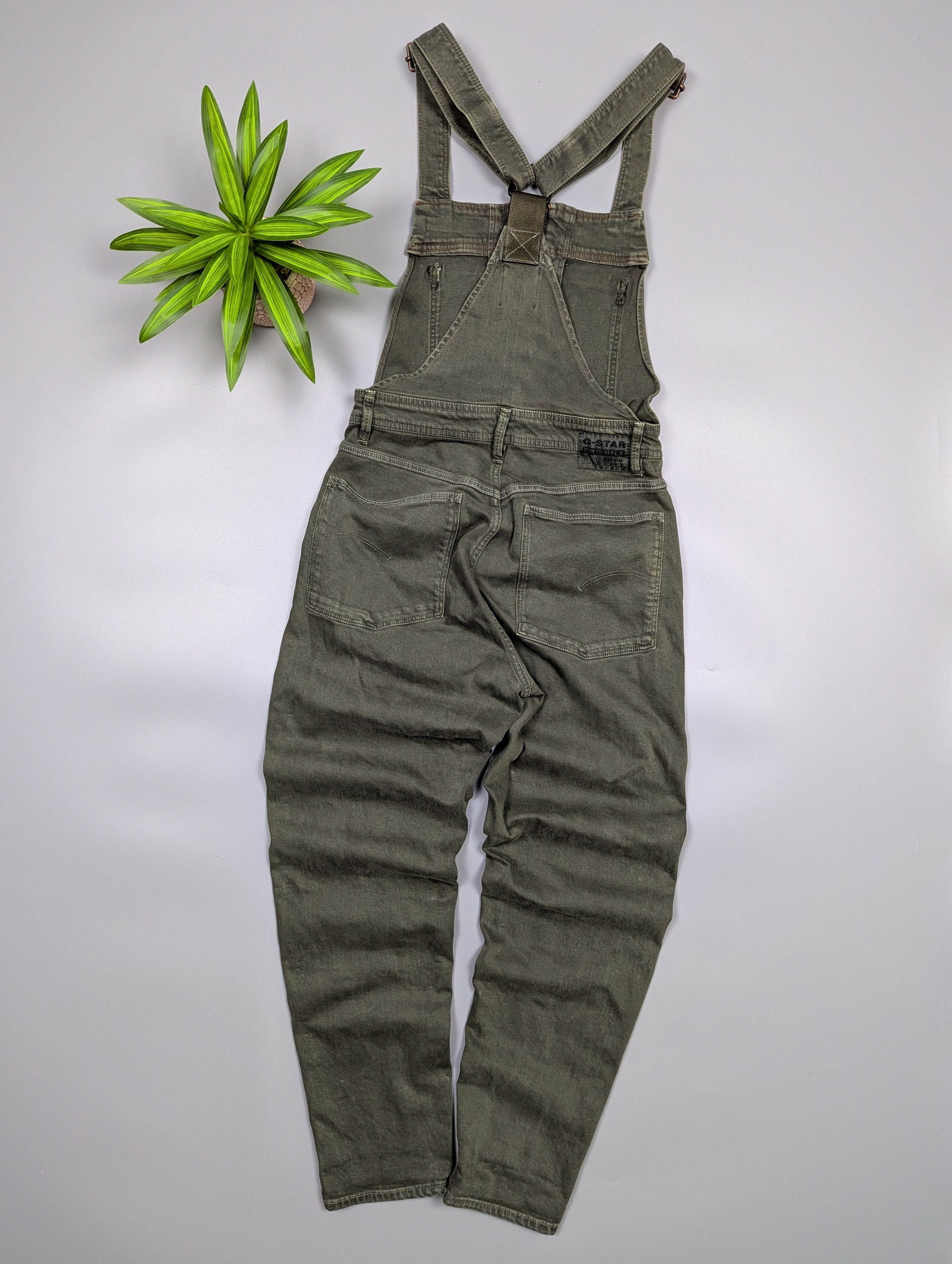 G-Star G-Star RAW Women’s Slim Olive Green Denim Dungaree Jumpsuit Size 27" / US 4 / IT 40 - 16 Thumbnail