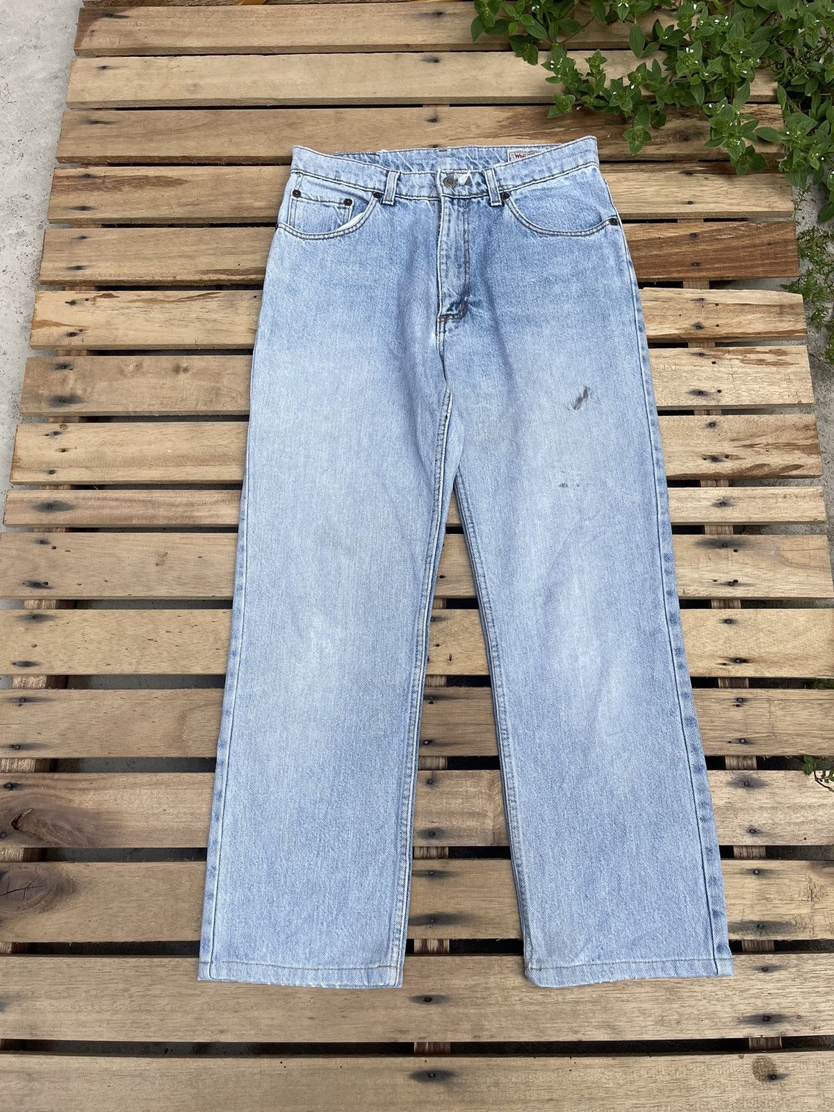 Vintage 90s Wrangler Distressed Faded Denim Jeans Size US 31 - 1 Thumbnail