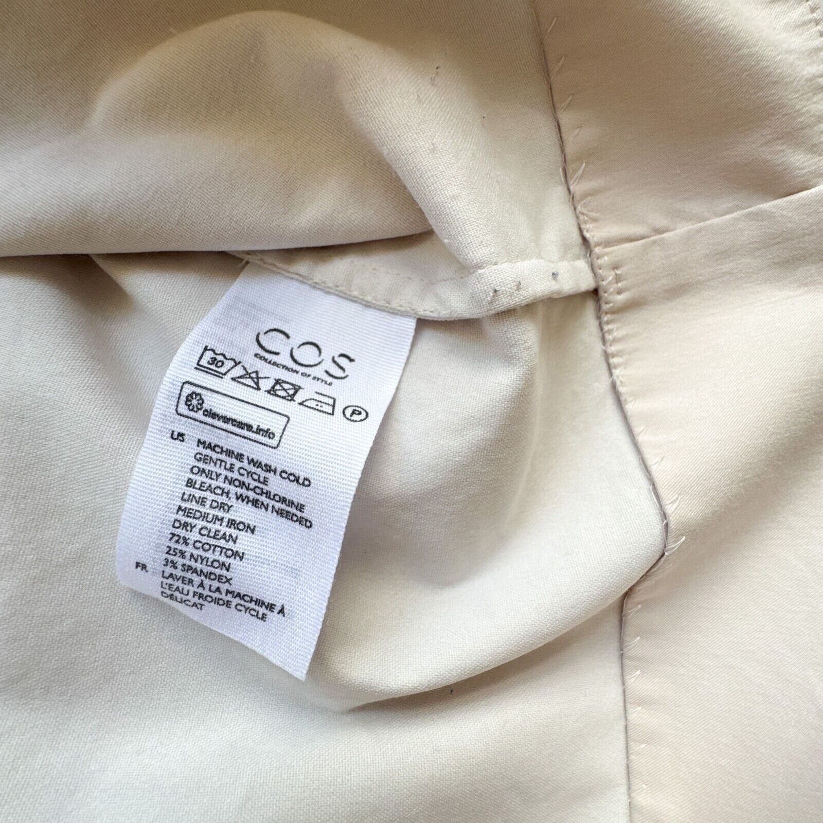 Cos COS Bow Sleeve Ties Accent Long Sleeve Top Beige Taupe Sz 6 Size M / US 6-8 / IT 42-44 - 8 Thumbnail