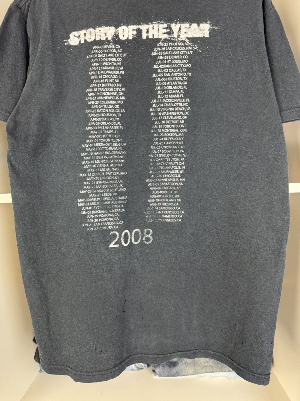 Band Tees Vintage 2008 Story Of The Year Distressed T-shirt Size US M / EU 48-50 / 2 - 22 Thumbnail
