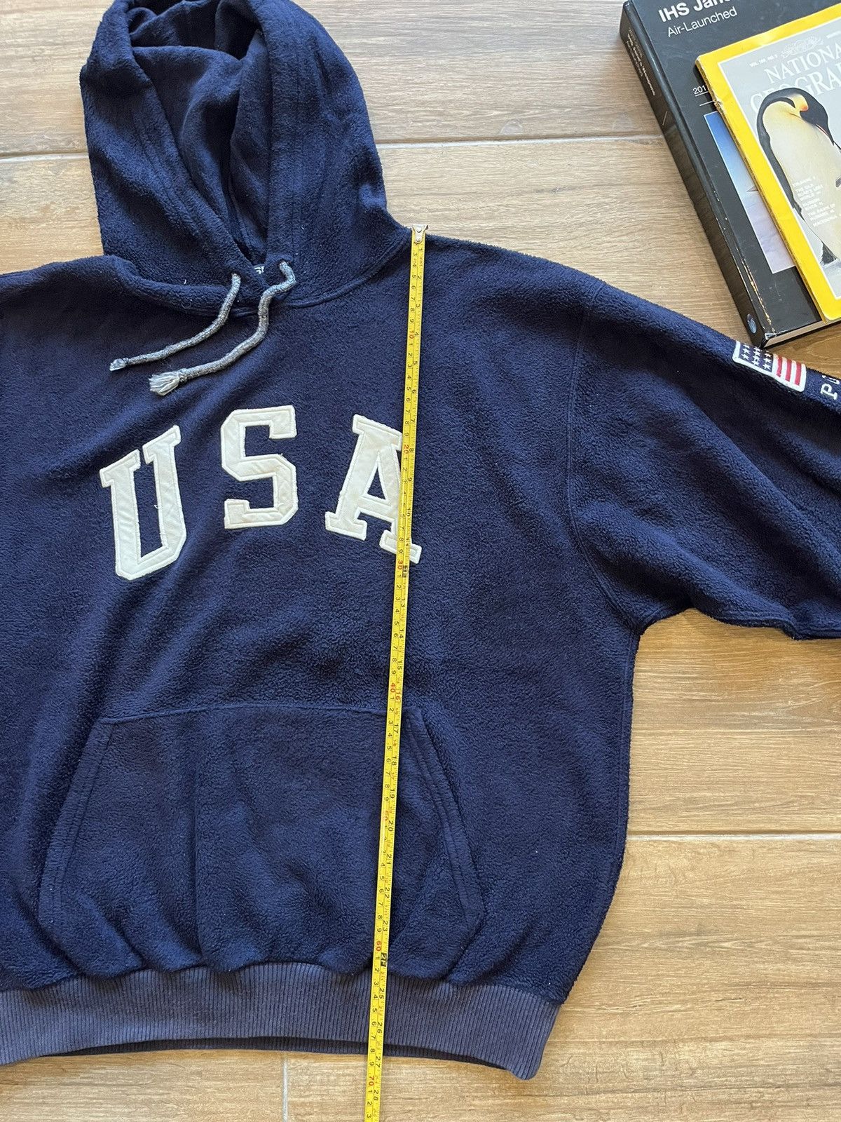 Polo Ralph Lauren × Vintage PoloRalphLauren USA Fleece Hoodie Size US L / EU 52-54 / 3 - 13 Thumbnail