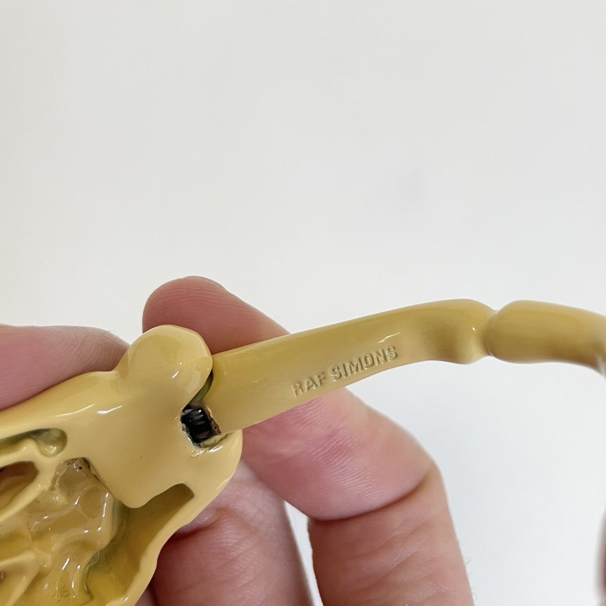 Raf Simons S/S 22 Yellow Skeleton Hand Cuff Bracelet Size ONE SIZE - 13 Thumbnail