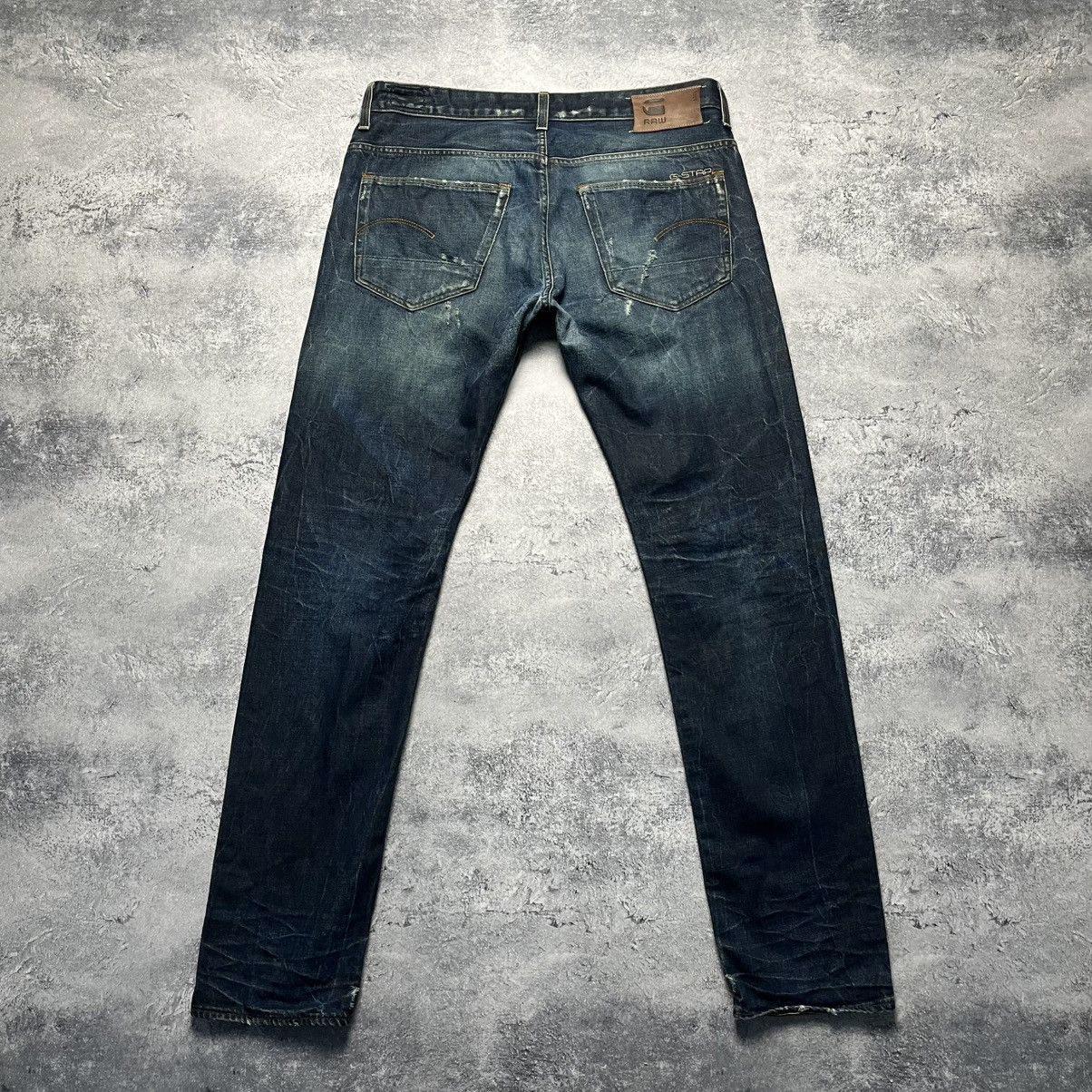 G-Star Vintage G-Star RAW 3301 Low Tapered Distressed Denim Jeans Size US 38 / EU 54 - 16 Thumbnail