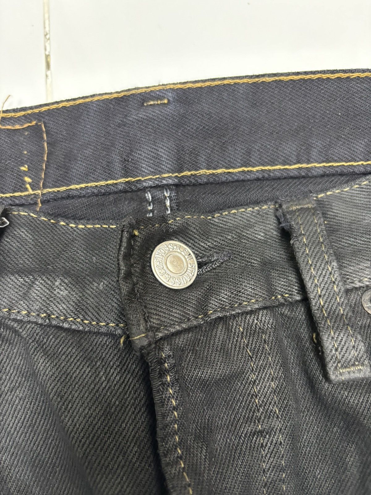 Levi's Levis 501 Waxed Black Denim Jeans Size US 30 / EU 46 - 10 Thumbnail