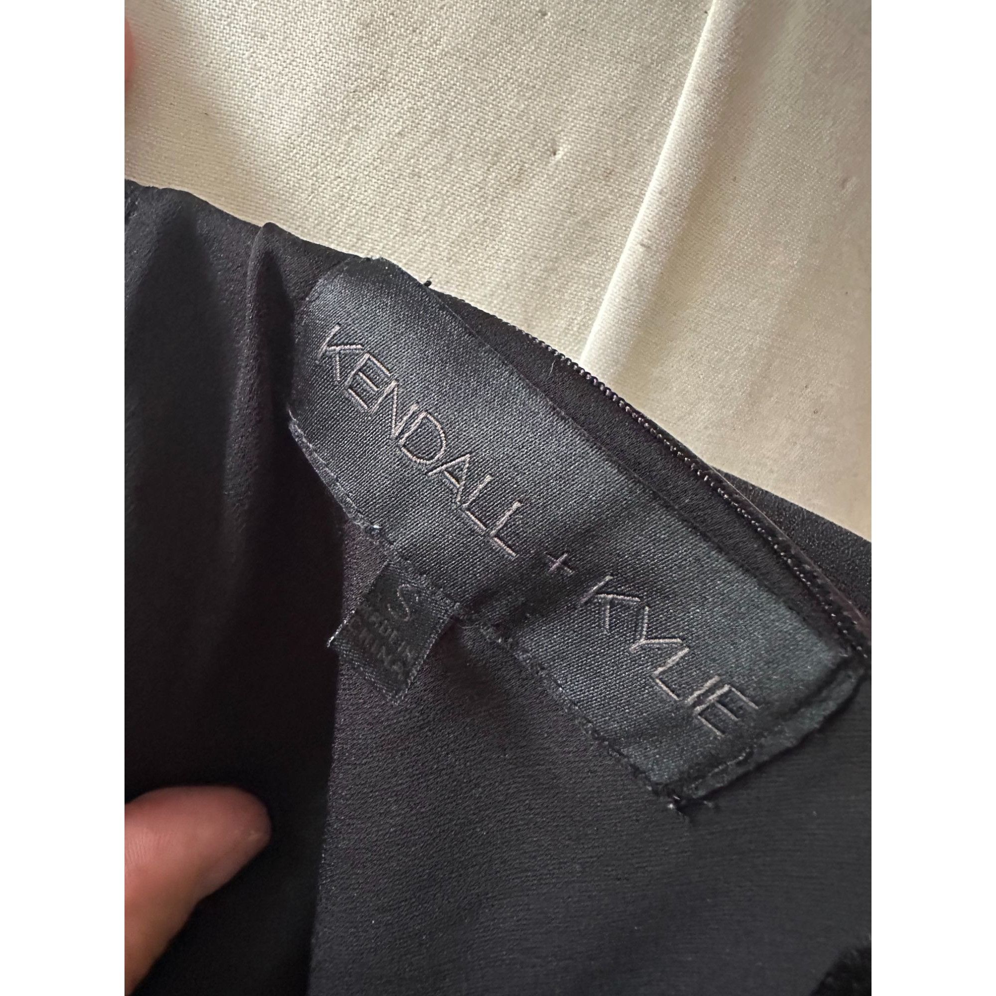 Kendall And Kylie Kendall+Kylie Strapless Dress Top Ruffle Split Back Black Si Size S / US 4 / IT 40 - 4 Thumbnail