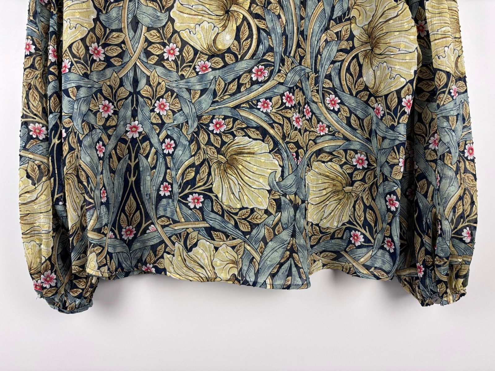 H&M Morris & Co x H&M Floral Chiffon Blouse Multicolor US 6 Size M / US 6-8 / IT 42-44 - 8 Thumbnail