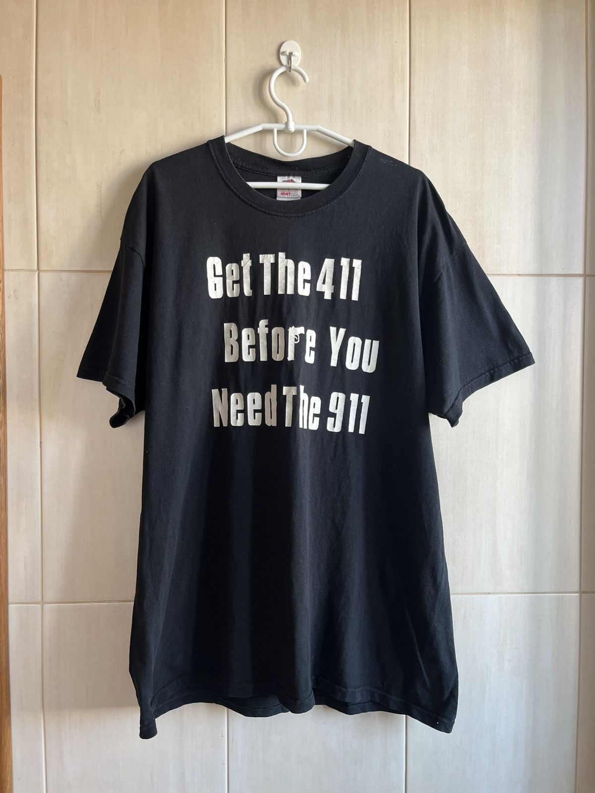 Fruit Of The Loom × Vintage T-shirt Get The 411 Mens Size US XL / EU 56 / 4 - 1 Thumbnail
