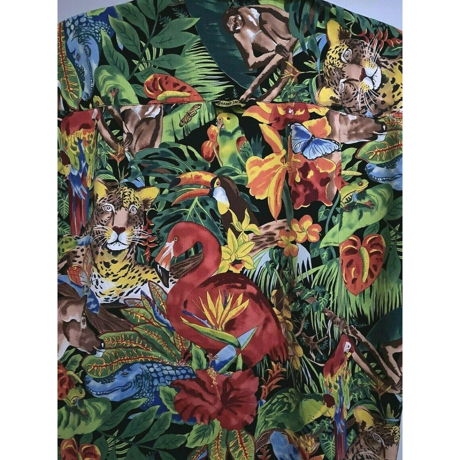 Vintage Banana Jack Mens Vintage Hawaiian Floral Button up Shirt Size US L / EU 52-54 / 3 - 6 Thumbnail