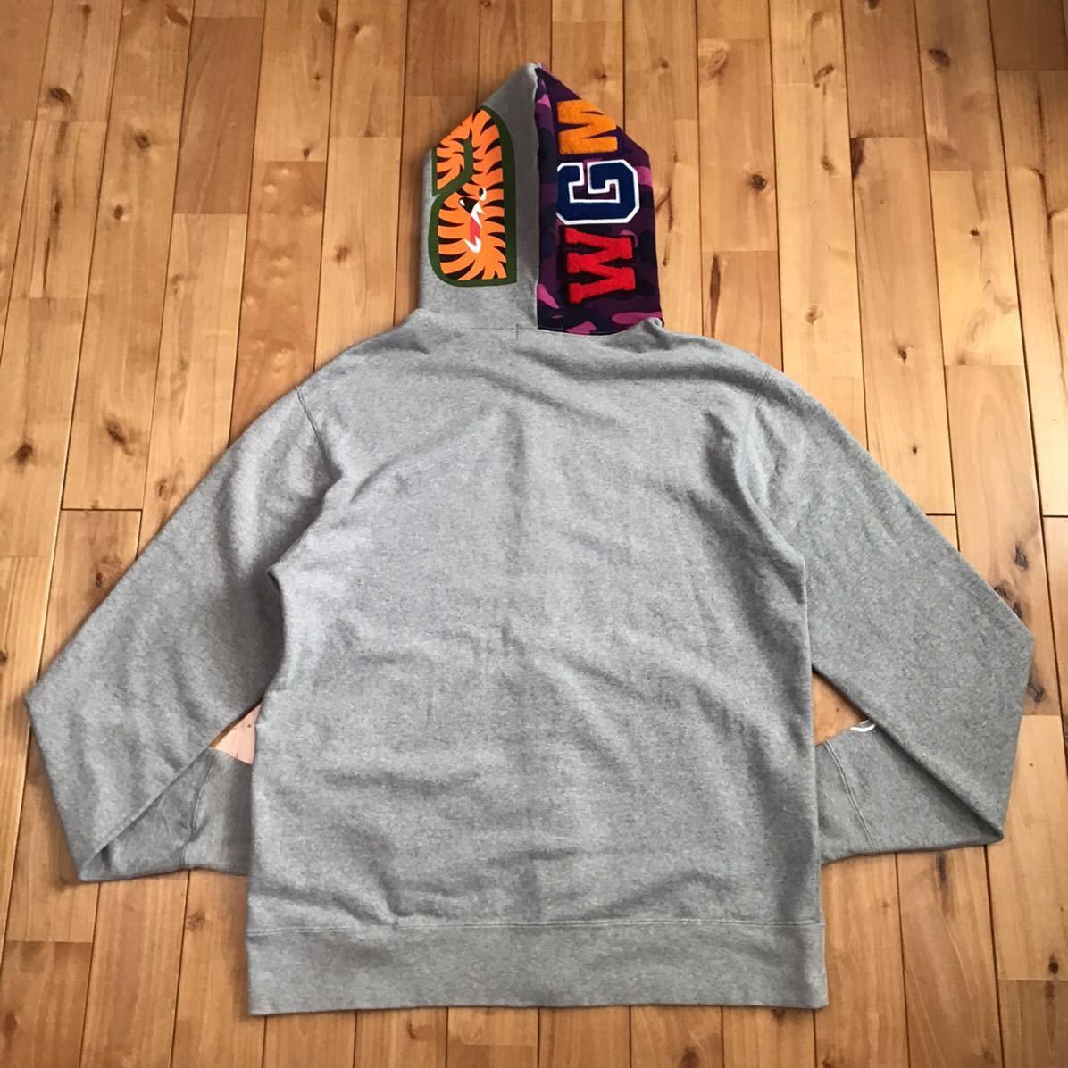 Bape 🔥3XL🔥 BAPE Purple camo x gray shark full zip hoodie Size US XXL / EU 58 / 5 - 2 Thumbnail