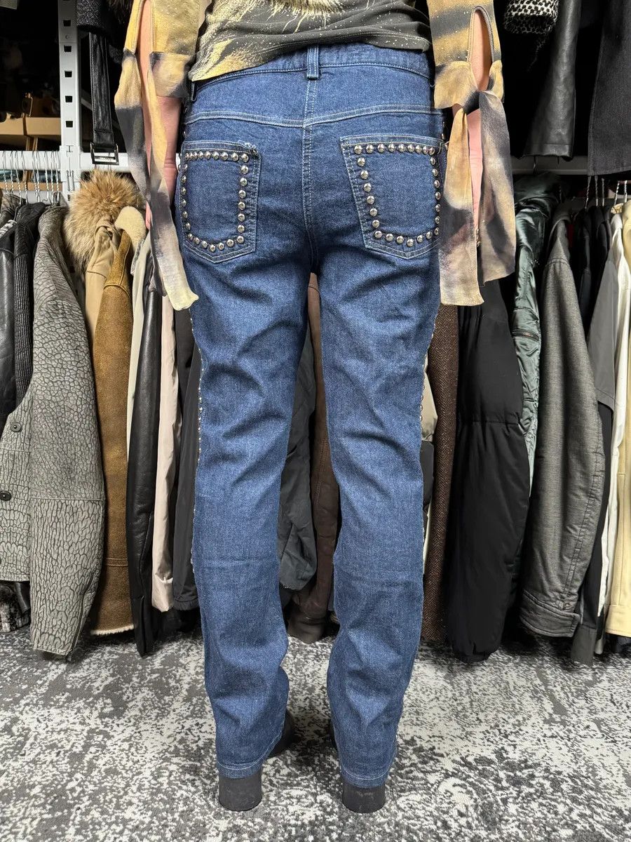 Dolce & Gabbana 2000s Dolce & Gabbana Navy Studded Jeans Size 26" / US 2 / IT 38 - 5 Thumbnail