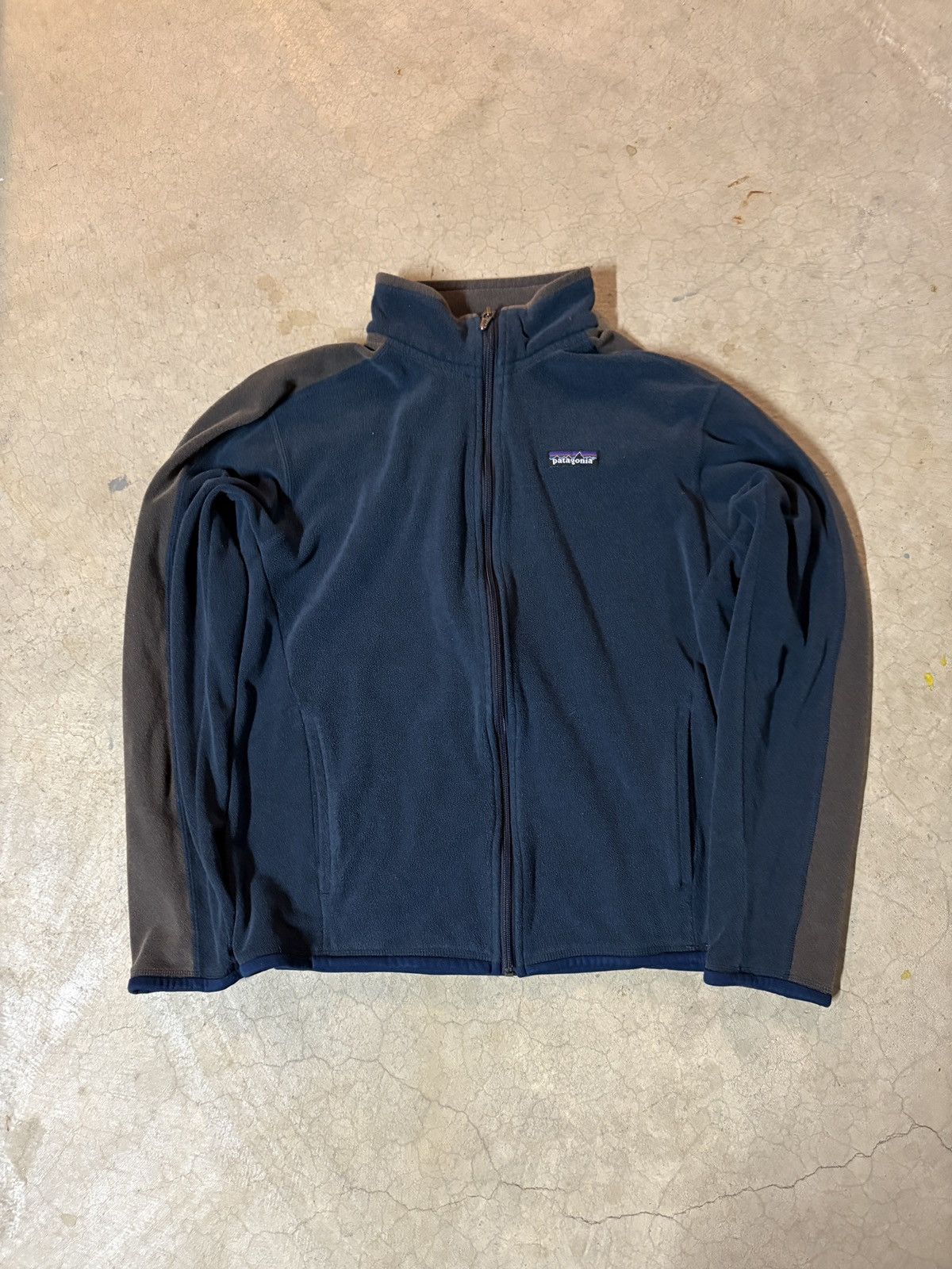 Patagonia Araveto Zip Up Better Sweater Navy Brown Medium