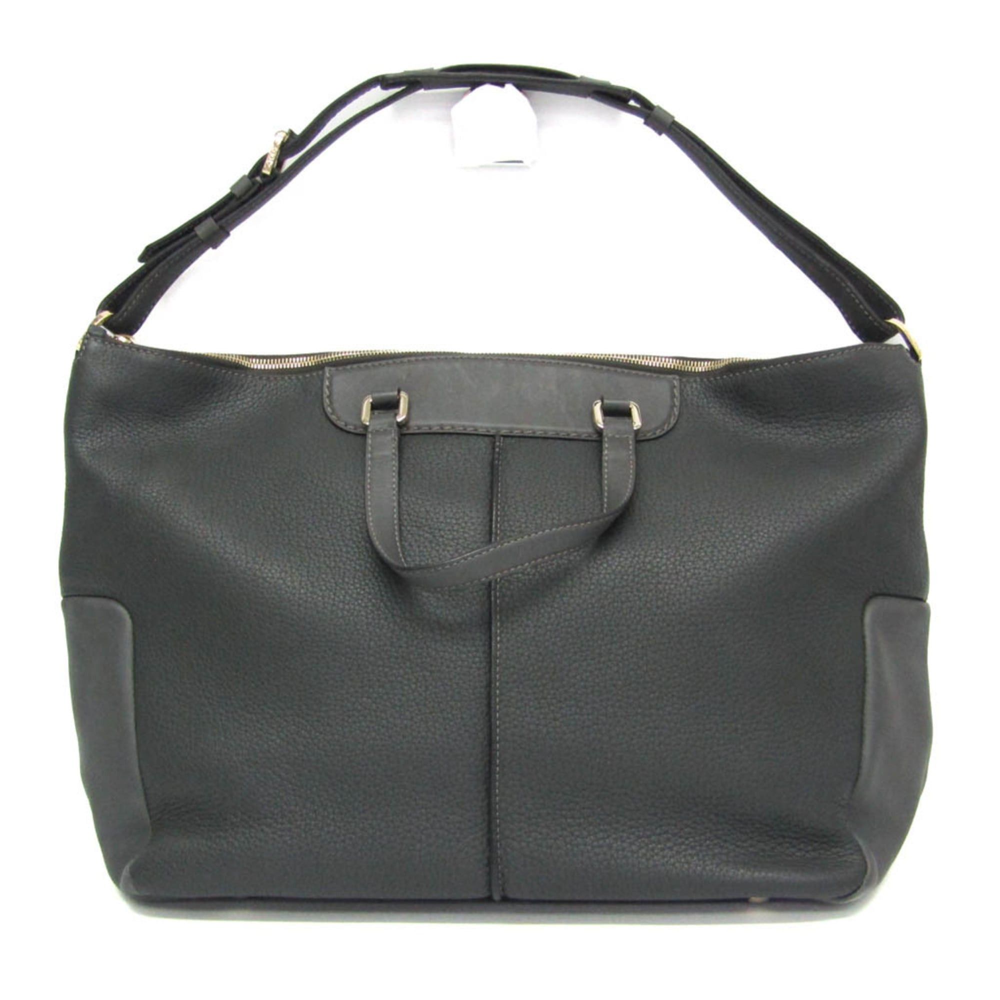 Tod's Tod's 2-way Bag Men,Women Leather Handbag,Shoulder Bag Dark Gray Size ONE SIZE - 1 Thumbnail