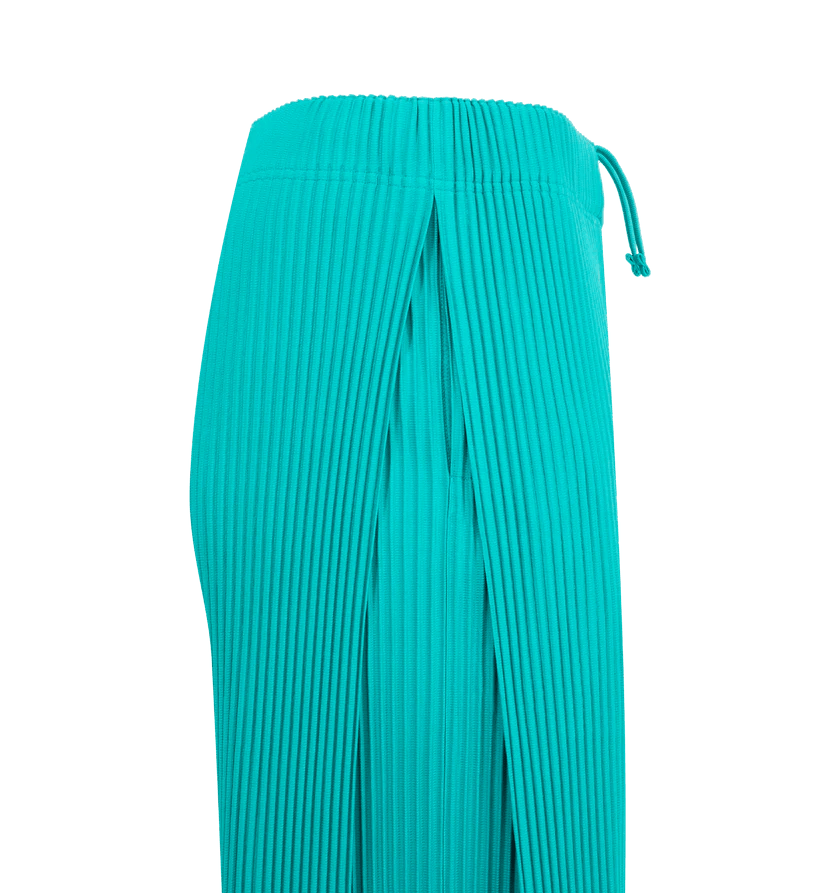 Issey Miyake o1h1sh11225 Mc May Pants in Peacock Green Size US 32 / EU 48 - 3 Thumbnail