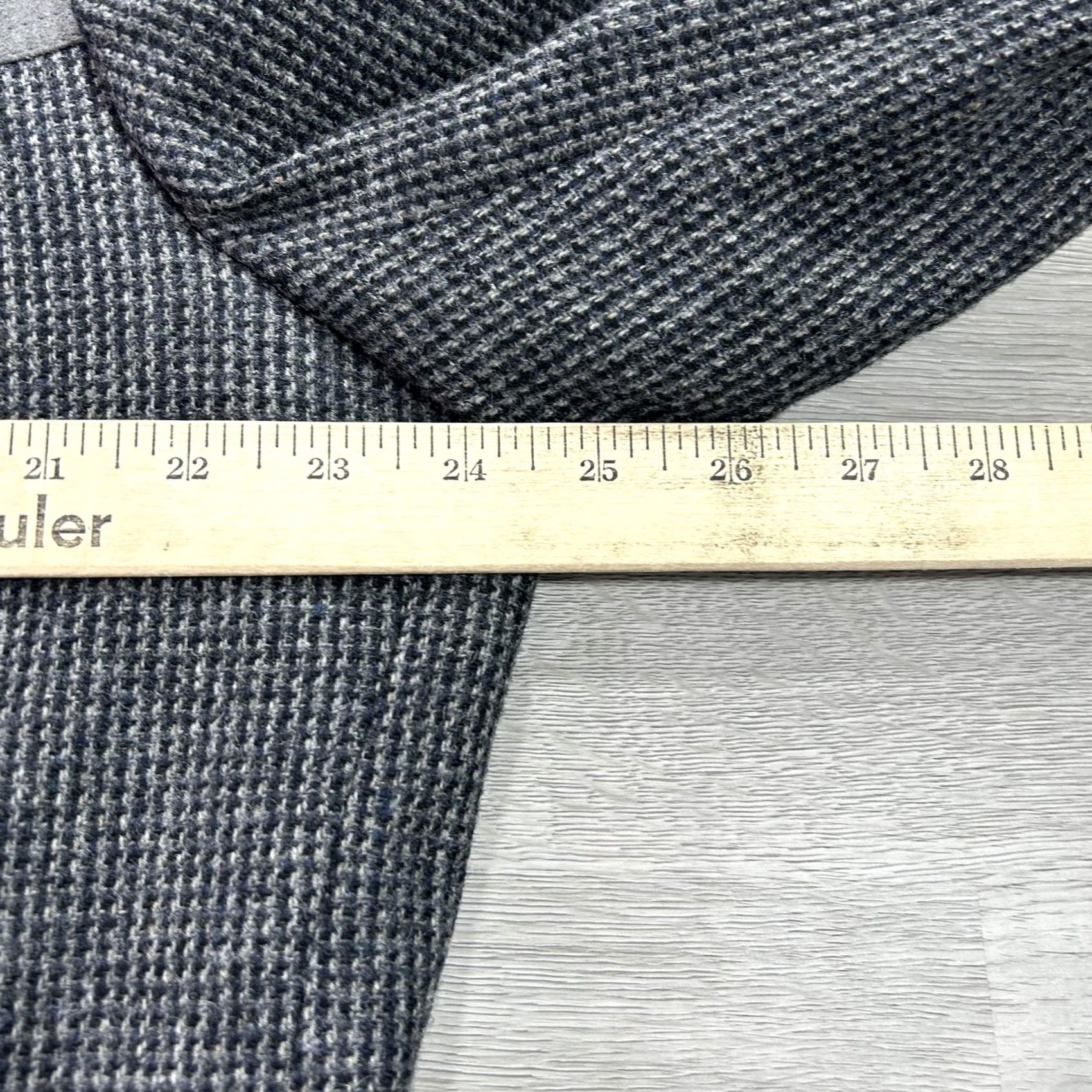 Pendleton Pendleton Mens 46L Gray Wool Tweed Western Sport Coat Jacket Suede Yoke Two-Button Notch Lapel Blazer Size 46R - 7 Thumbnail