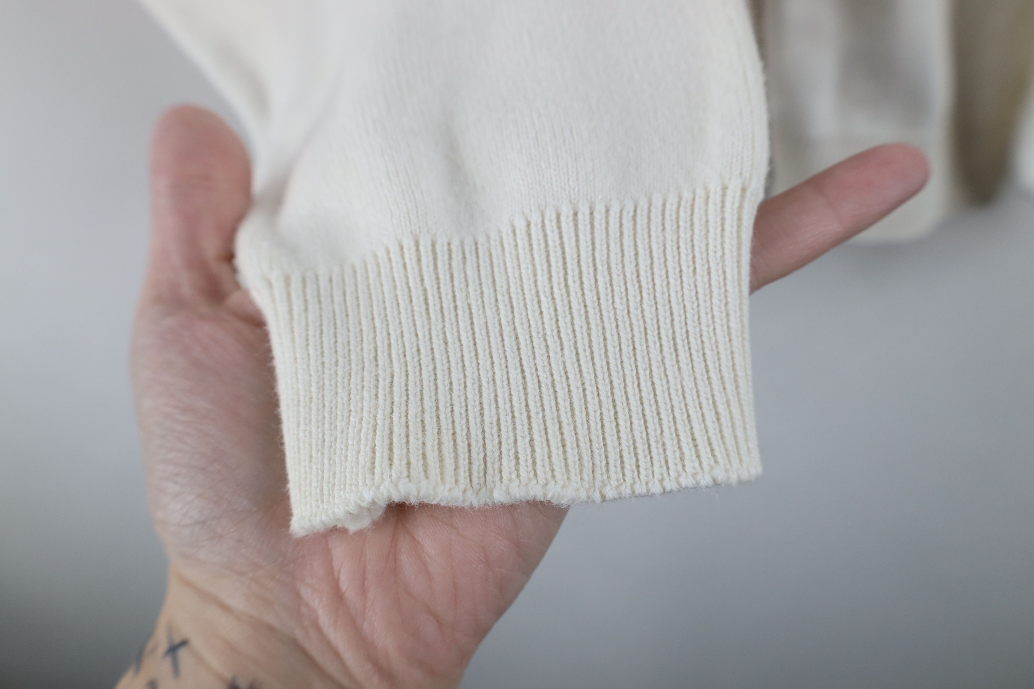 Woolrich Woolen Mills Vintage 90s Woolrich Ribbed Knit Cardigan Sweater Cream USA Size S / US 4 / IT 40 - 7 Thumbnail