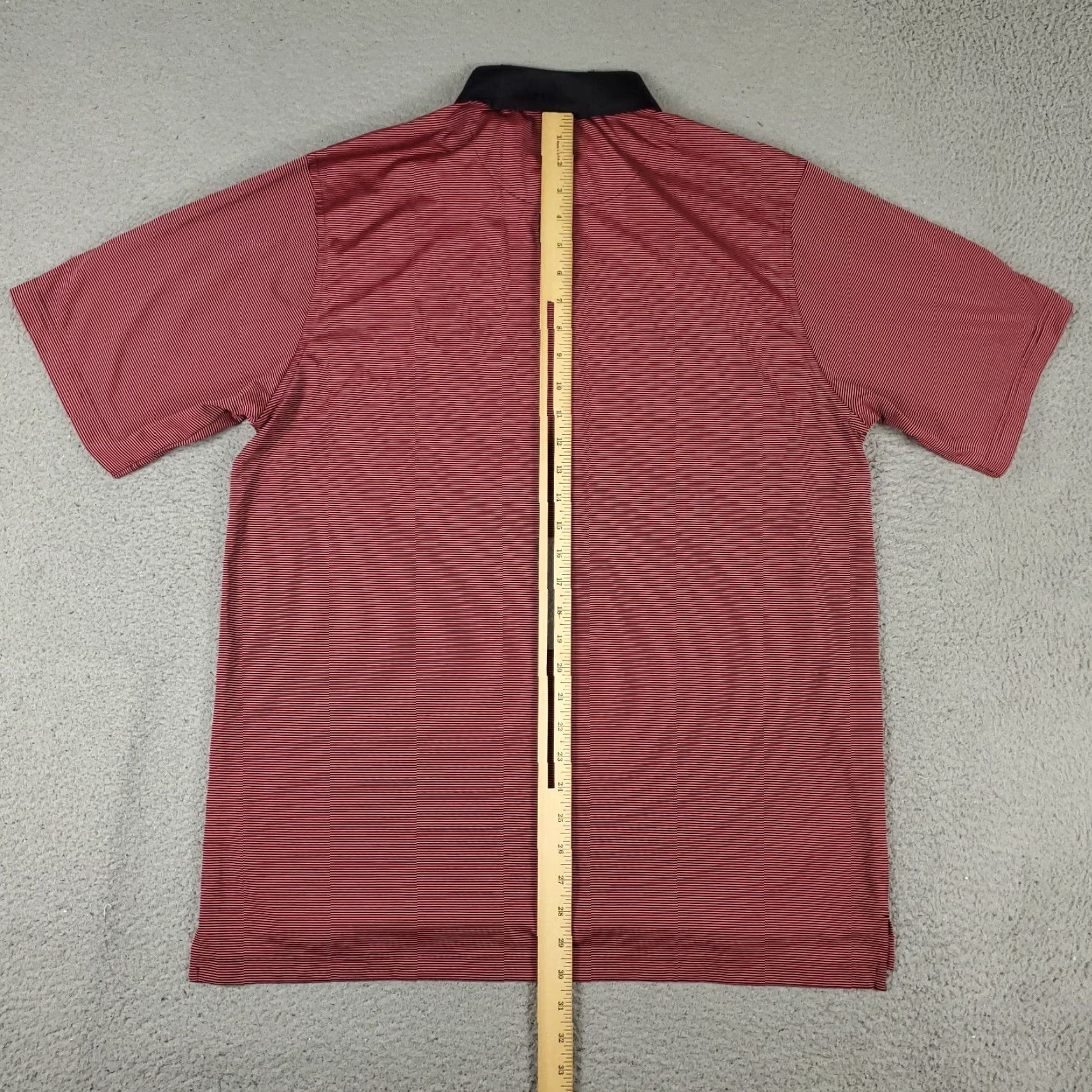 Vintage Donald Ross Polo Shirt Mens Medium Black Red Striped Golf Short Sleeve Size US M / EU 48-50 / 2 - 4 Thumbnail