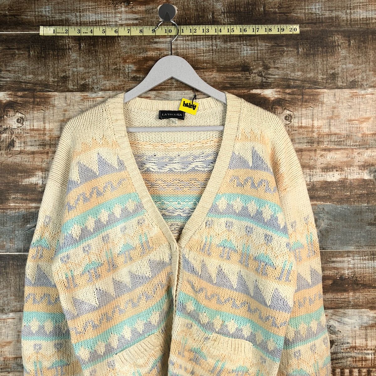 Homespun Knitwear D La vicuna Yellow Cardigan Knitwear #A2184 Size US M / EU 48-50 / 2 - 2 Thumbnail