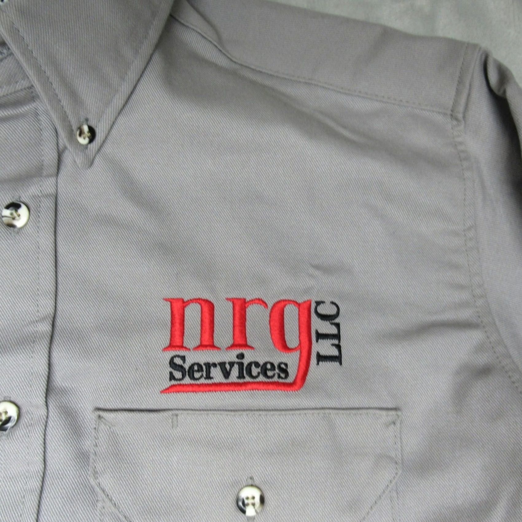 Logo 7 Bulwark FR Mens Medium Gray Work Shirts Rugged Flame Resistant Button Down LOGO Size US M / EU 48-50 / 2 - 2 Thumbnail