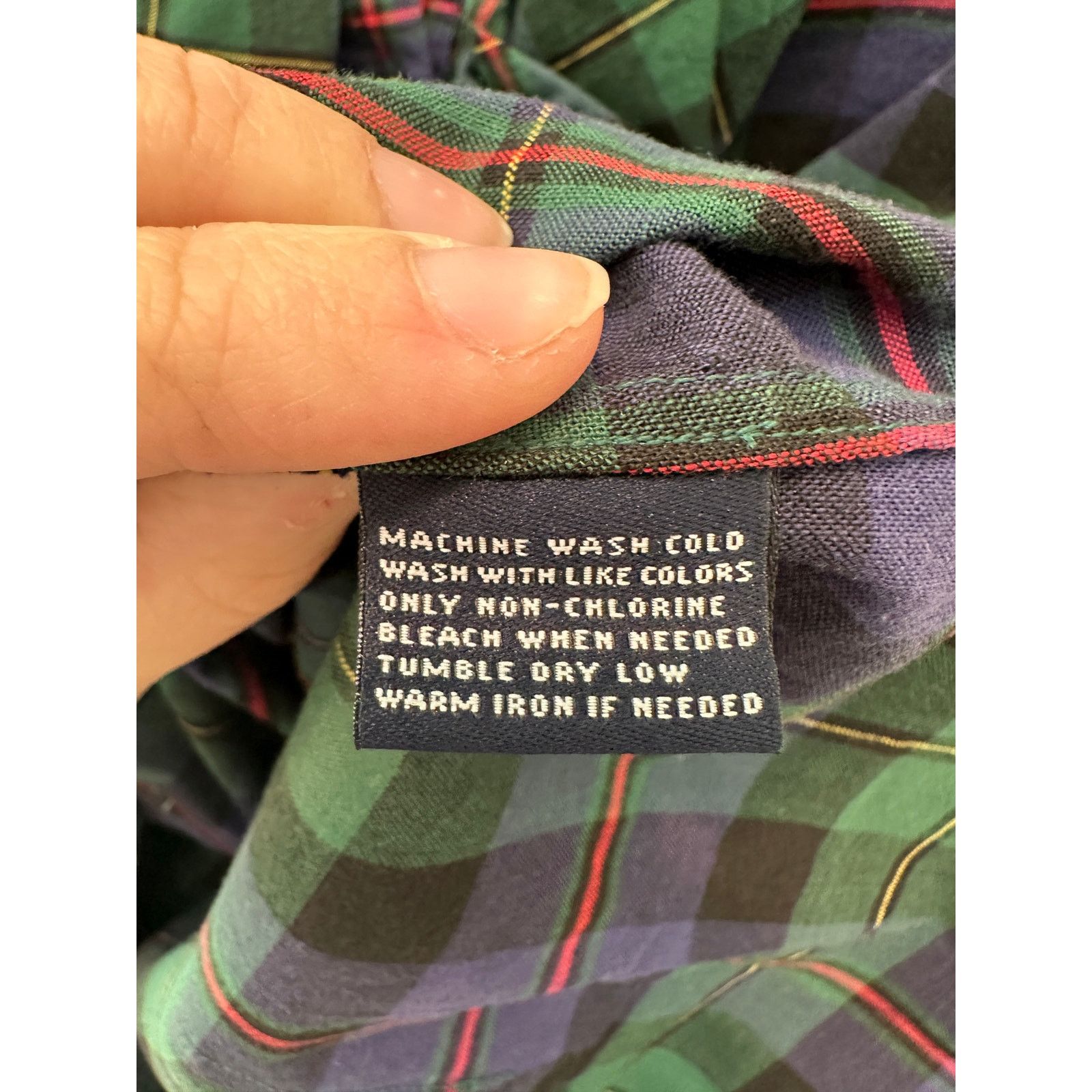 Other AMERICAN LIVING Green Plaid Tuxedo Ruffle Long Sleeve Top Size S / US 4 / IT 40 - 7 Thumbnail