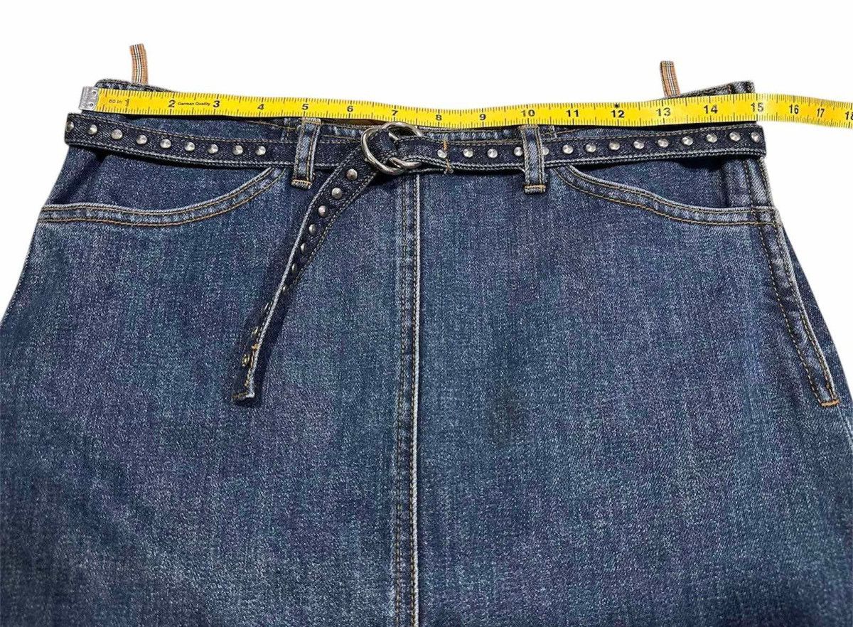 Burberry × Designer 🔥Vintage Burberry Blue Label Denim Skirt Belt Studded Size 30" / US 8 / IT 44 - 14 Thumbnail