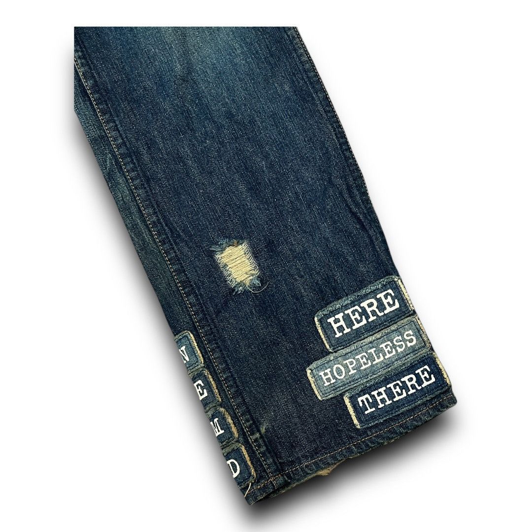 Japanese Brand × Number (N)ine NUMBER NINE DISTRESSED AND PATCHES JAPANESE BRAND DENIM Size US 31 - 7 Thumbnail