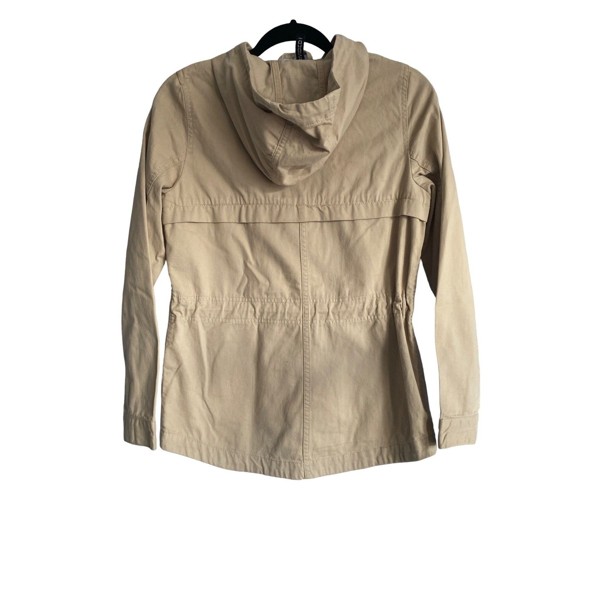 H&M H&M DIVIDED WOMEN'S KHAKI HOODED UTILITY ANORAK JACKET SZ 4 Size S / US 4 / IT 40 - 2 Thumbnail