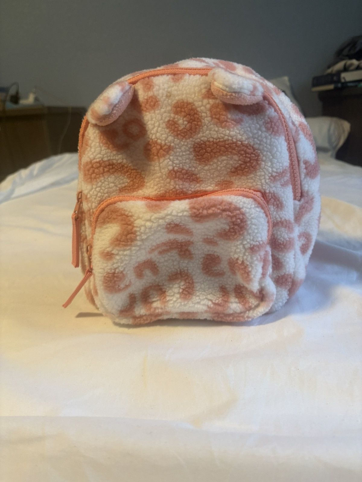 Other Animal Print Backpack with Ears Fleece AdjustableStrap Small Size ONE SIZE - 10 Thumbnail