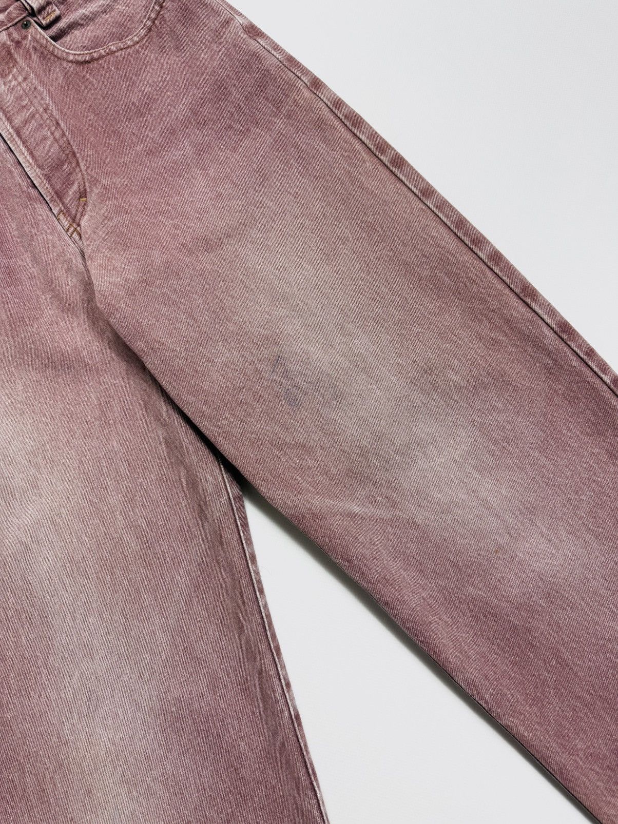 Diesel Vintage Diesel Baggy Burgundy Denim Jeans Size 27" / US 4 / IT 40 - 12 Thumbnail