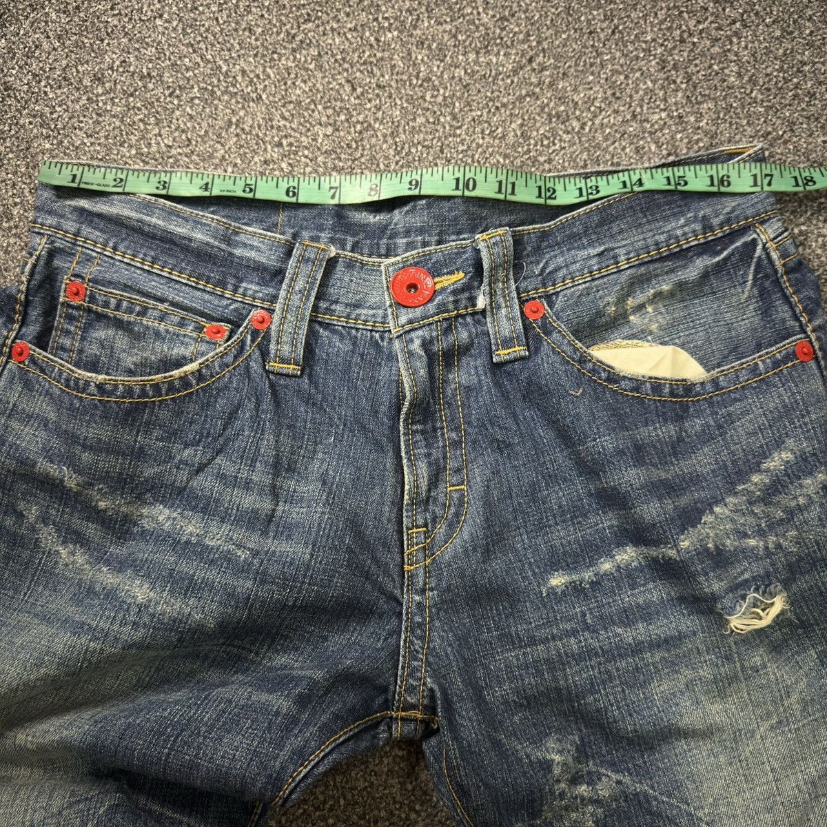 Beauty Beast 🔥🇯🇵 Japanese Distressed Co&Lu Ripped Baggy Jeans Size US 34 / EU 50 - 17 Thumbnail