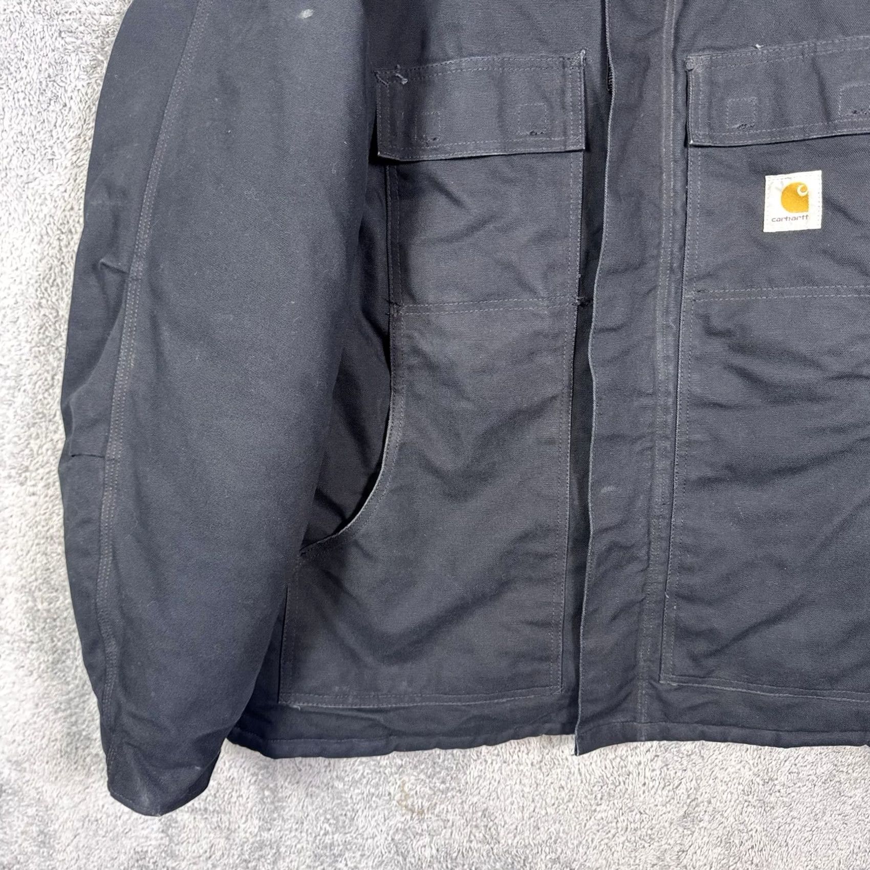 Carhartt VINTAGE Carhartt Jacket Mens 50 Detroit Arctic Quilt Lined Chore Barn Field Work C03 BLK Black Size US M / EU 48-50 / 2 - 2 Thumbnail
