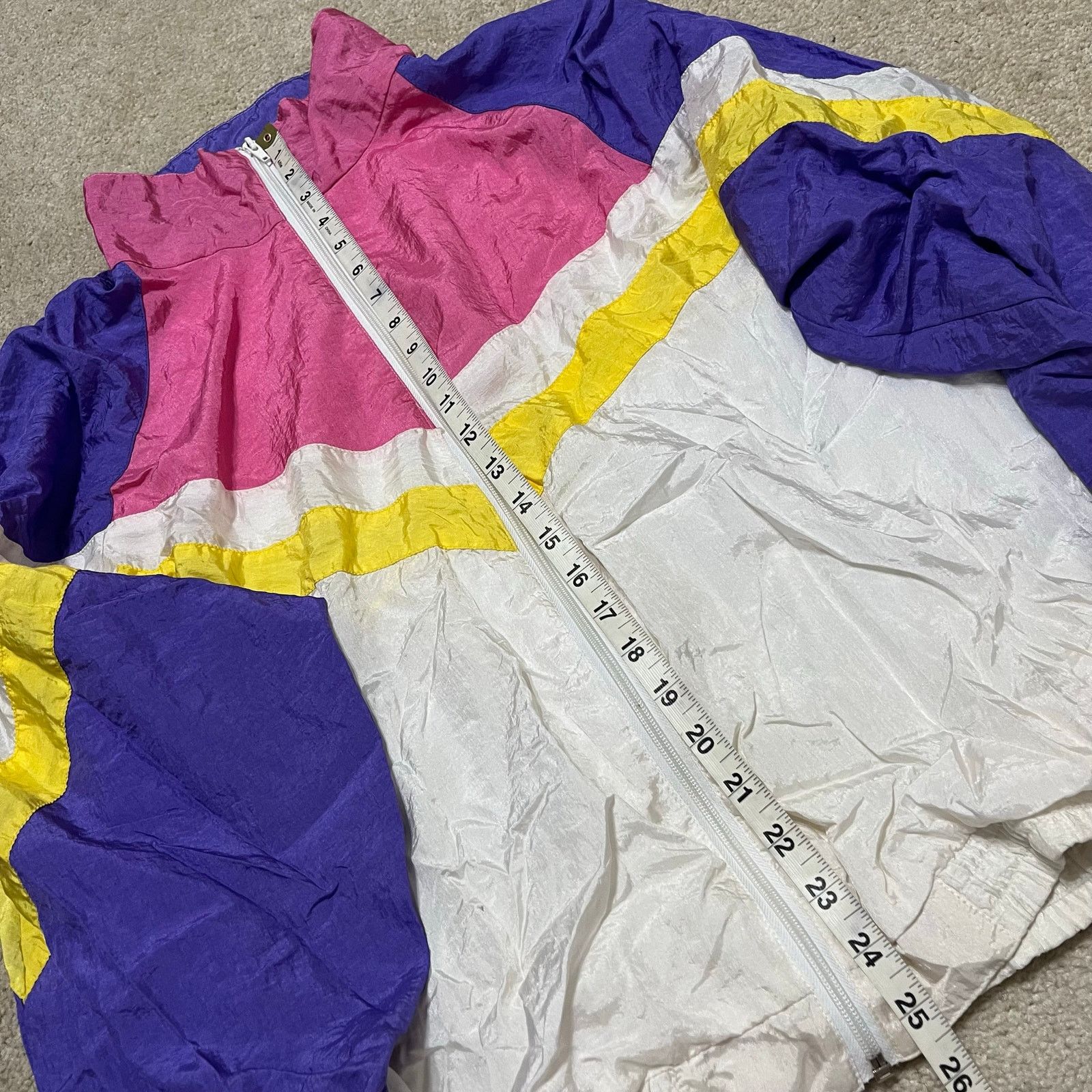 Other Vintage 80s 90s Purple/Pink/Yellow Windbreaker Medium Size US M / EU 48-50 / 2 - 4 Thumbnail