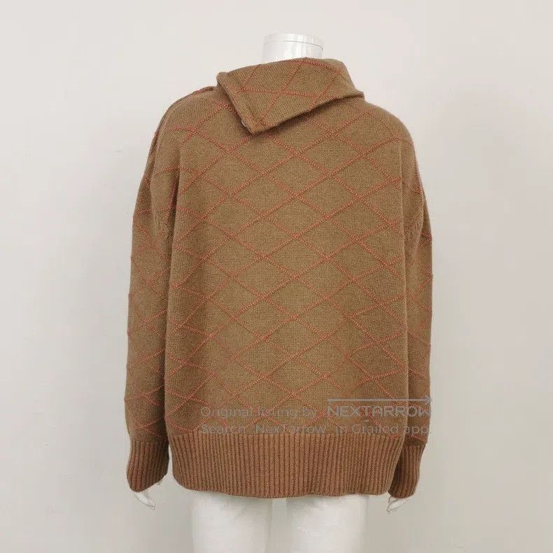 Hermes Hermes Camel Hair, Mulberry Silk, Cashmere Blended Diamond Size XS / US 0-2 / IT 36-38 - 2 Thumbnail