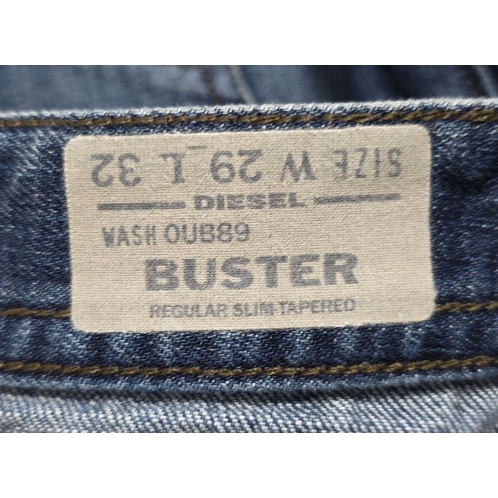 Diesel Industry Buster Regular Slim Tapered Distressed Button Fly