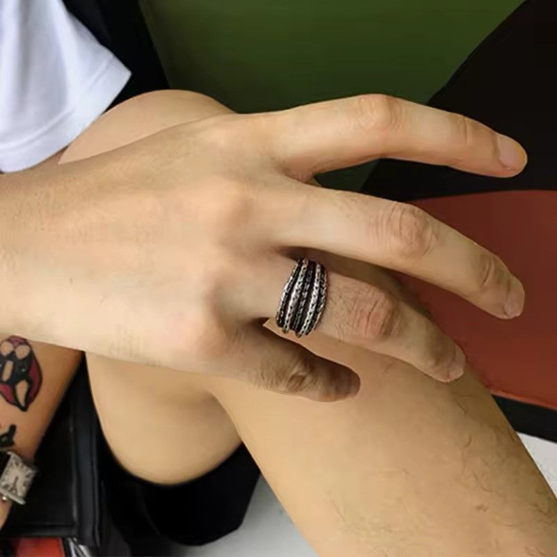 Jewelry Retro Woven Mult-Layer Twisted Vine Ring Size ONE SIZE - 5 Thumbnail