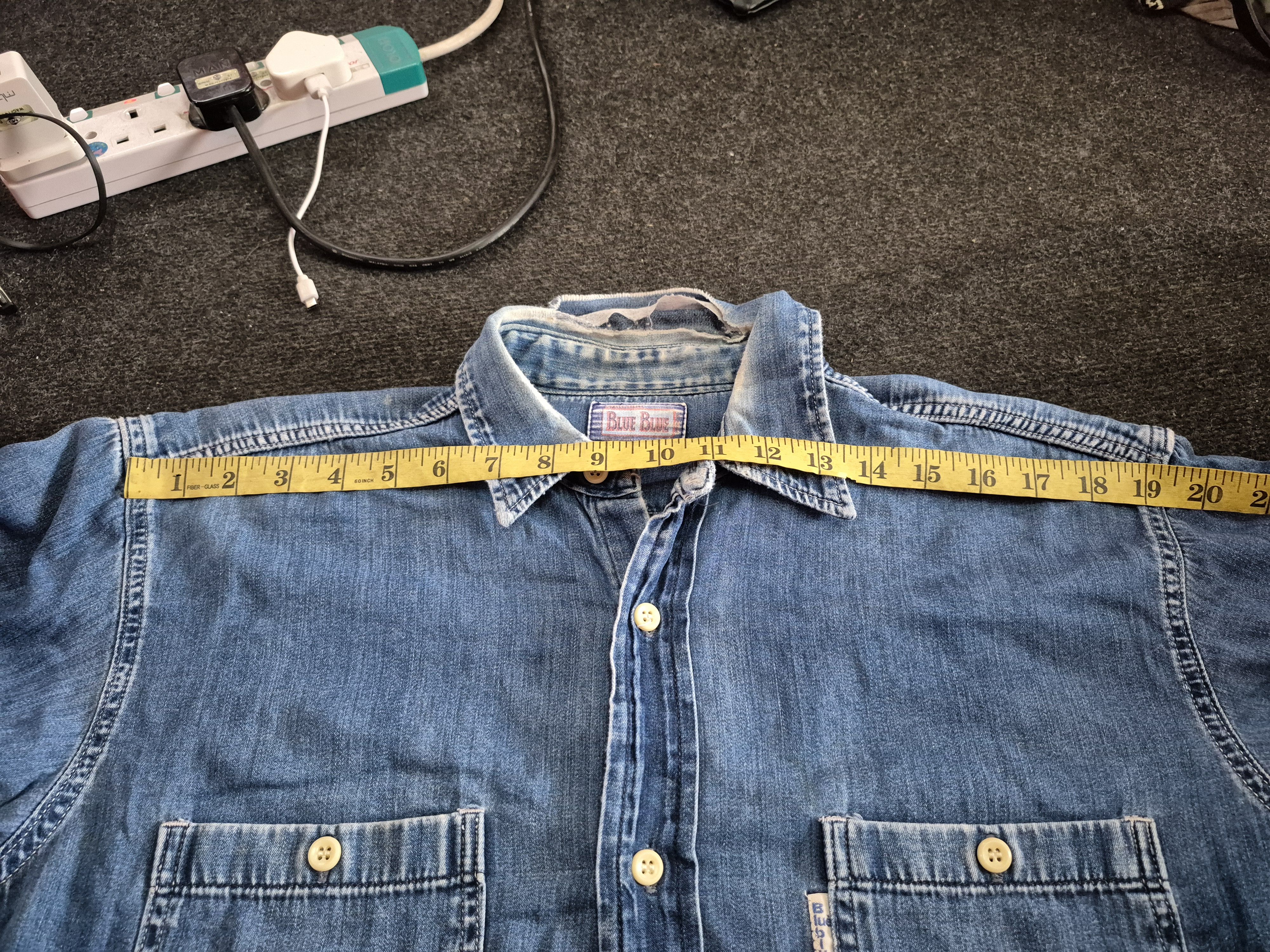 Blue Blue Japan 🔥 Vintage Distressed Blue Blue Japan Button Up Shirt Size US L / EU 52-54 / 3 - 18 Thumbnail