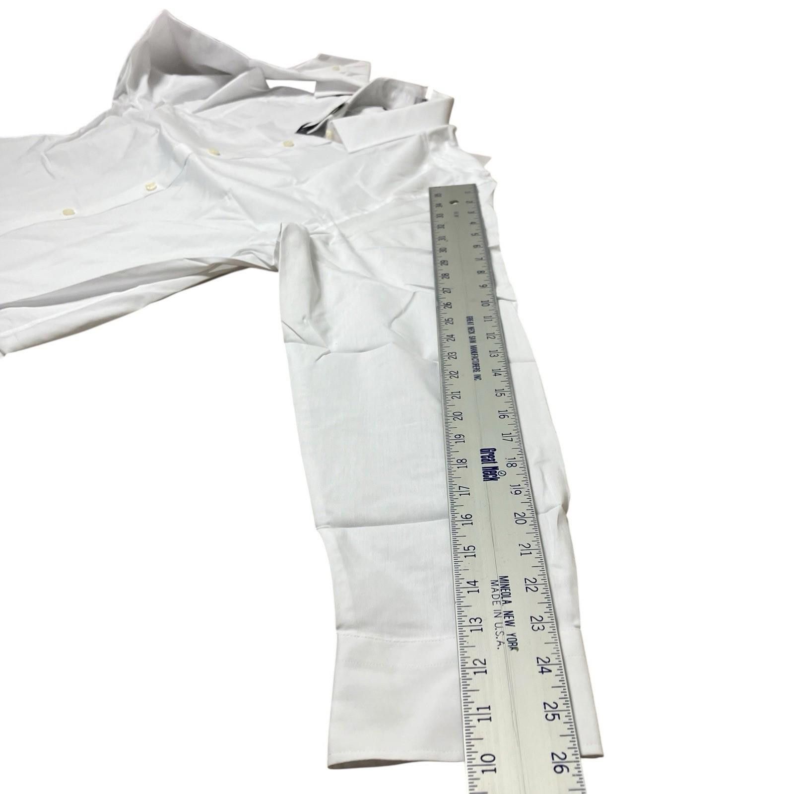 J.Crew J Crew Shirt Mens L White Button Up Slim Performance AS991 Size US L / EU 52-54 / 3 - 12 Thumbnail