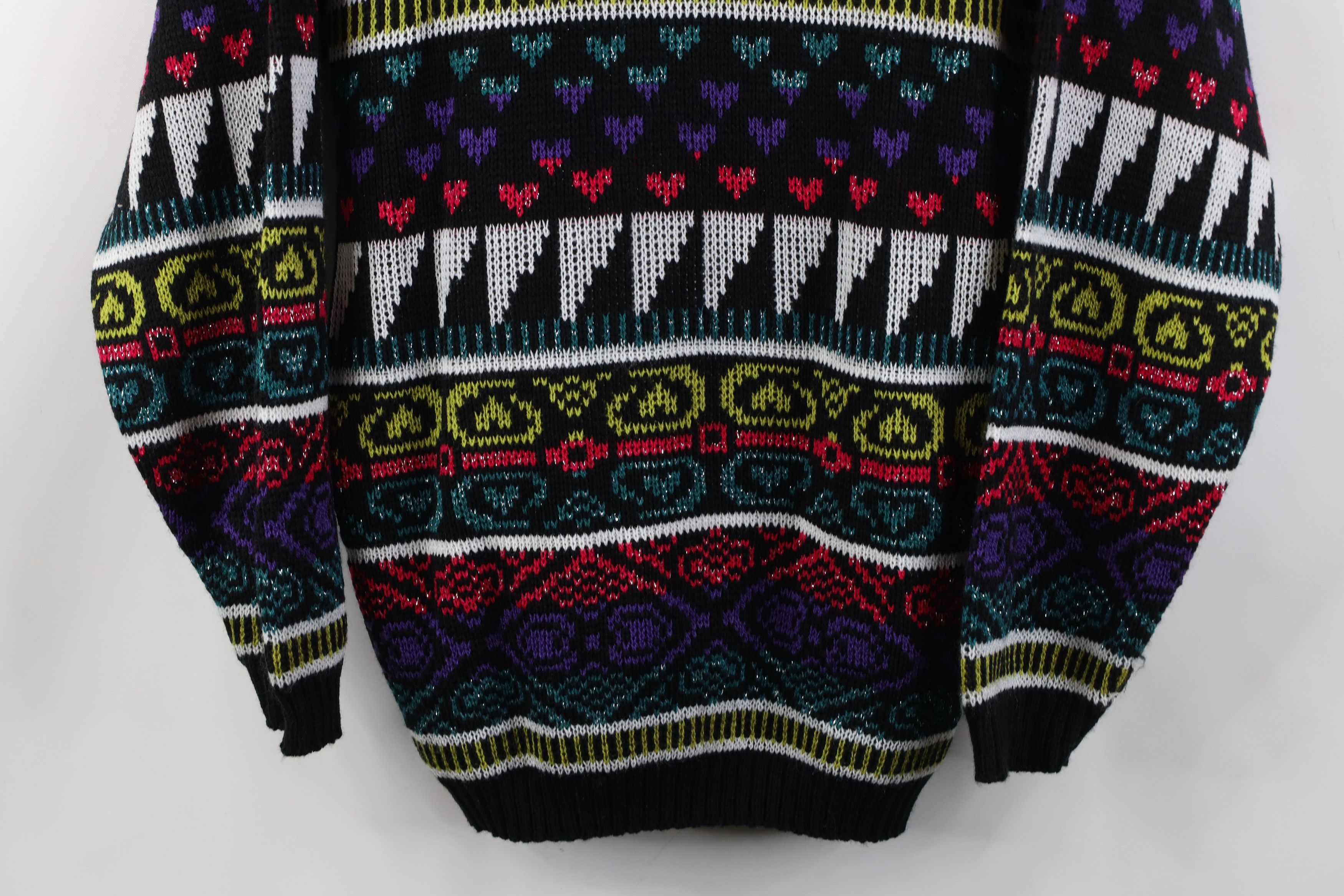 Vintage Vintage 90s Fairy Kei Kawaii Heart Mock Neck Sweater Size M / US 6-8 / IT 42-44 - 3 Thumbnail