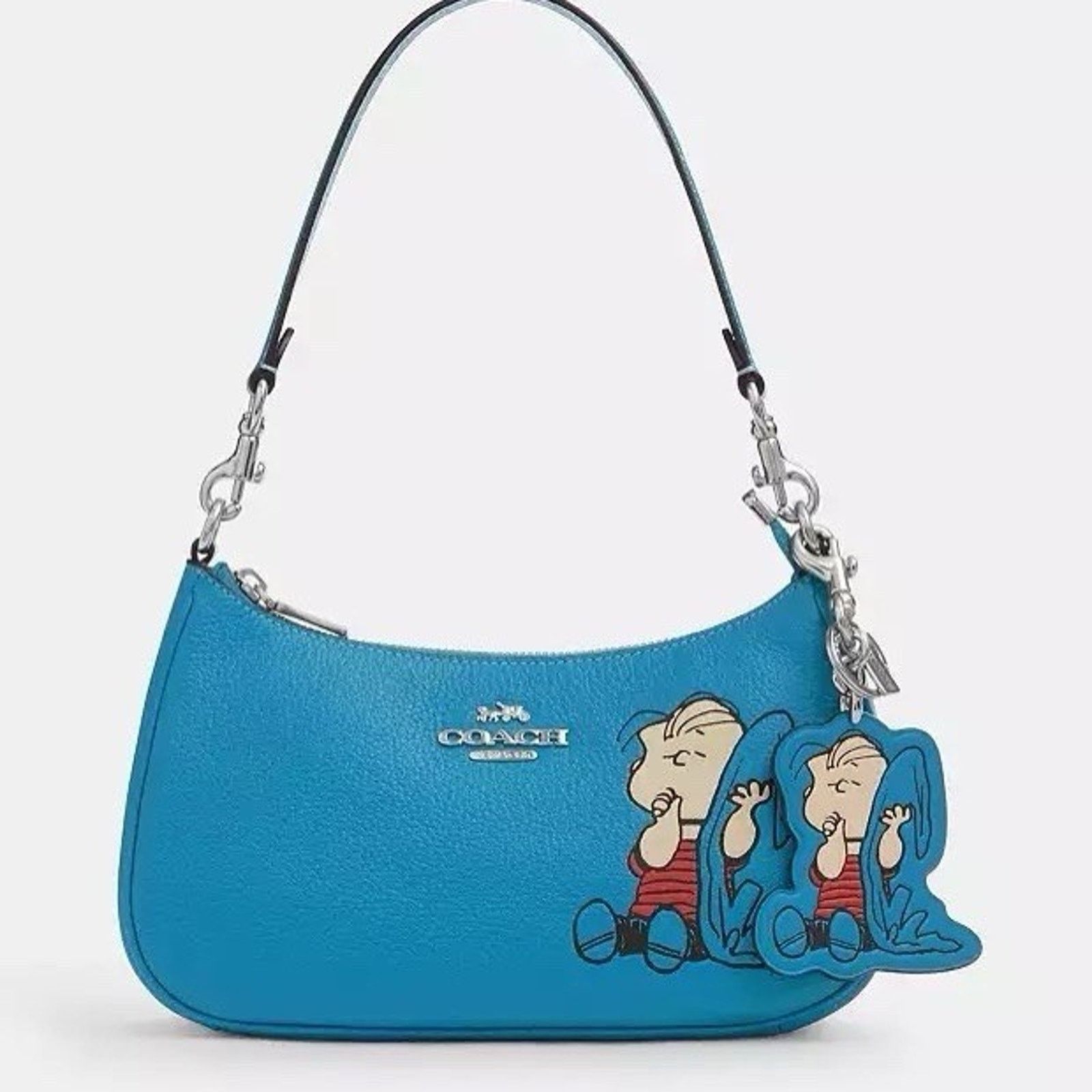 Coach NWT Coach x Peanuts Linus Leather Bag Charm Keychain CBG56 Size ONE SIZE - 4 Thumbnail