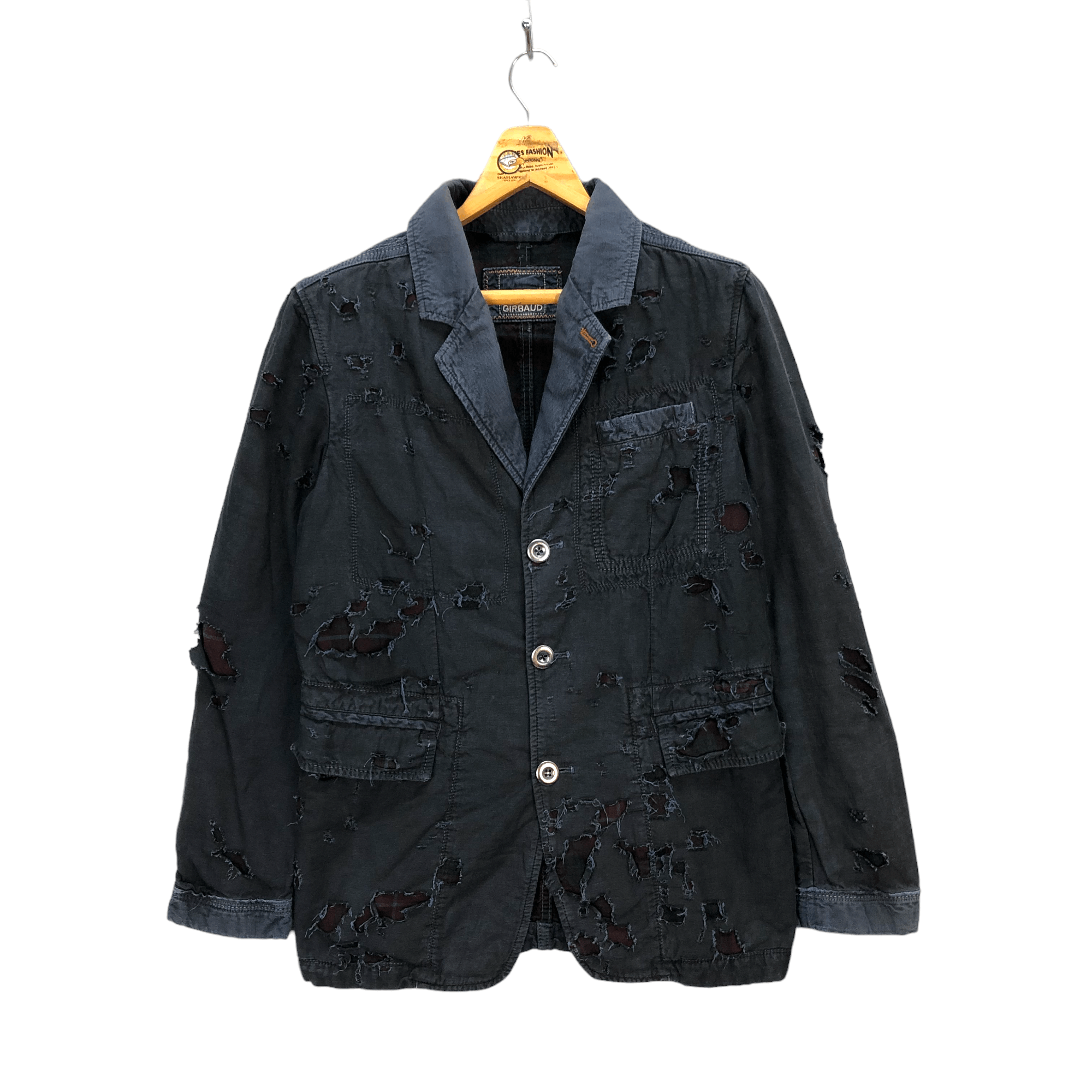 Marithe + Francois Girbaud 🔥MFG TRASHED DISTRESSED DESIGN JACKET #5761-205 Size US M / EU 48-50 / 2 - 1 Thumbnail