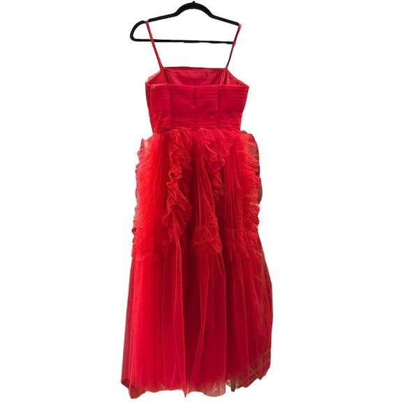 Bcbgmaxazria BCBG Max Azria Strapless Ruffle-Trimmed Gown 🌹 Size L / US 10 / IT 46 - 5 Thumbnail