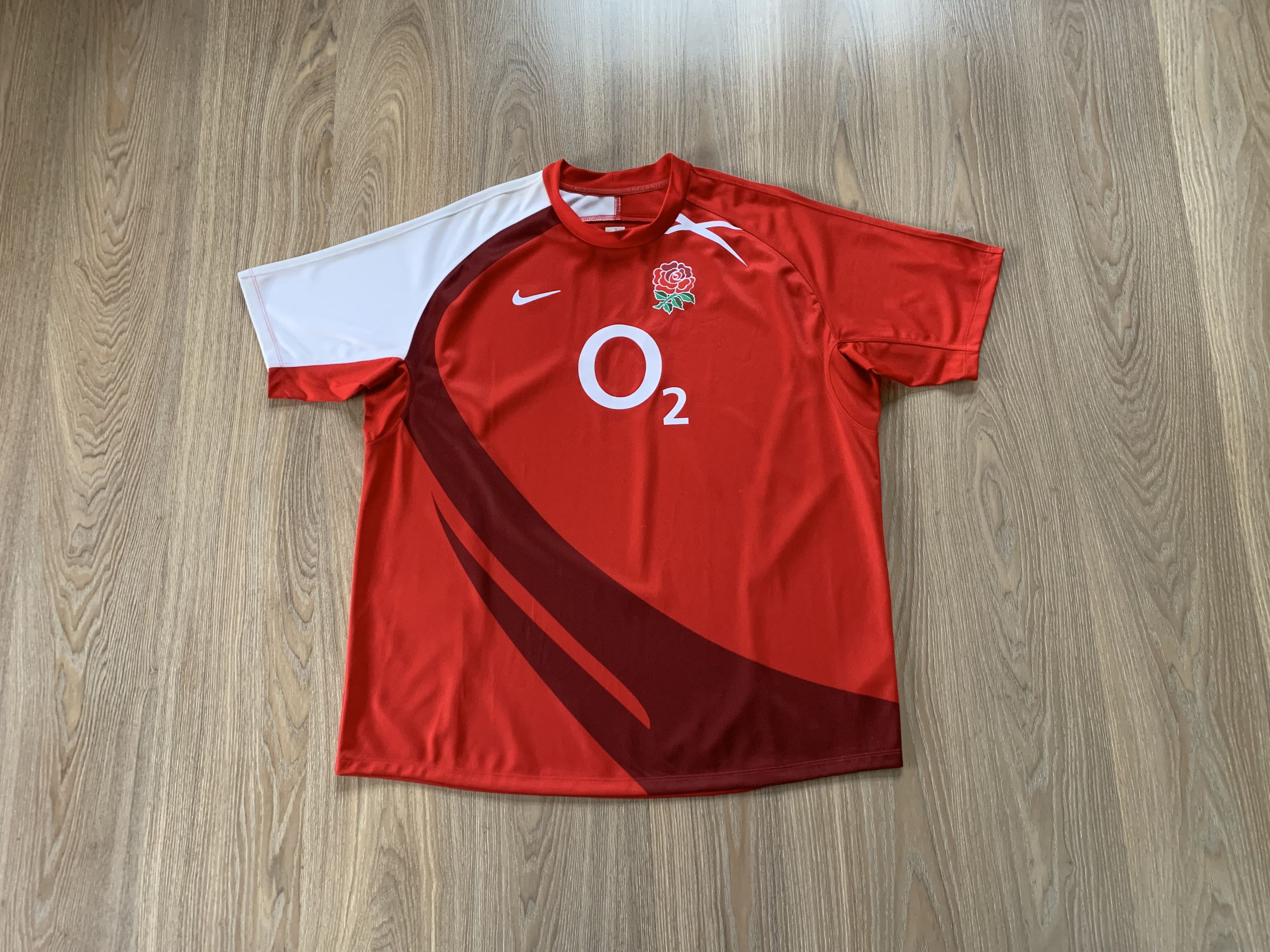 Nike Nike Vintage England Rugby O2 Jersey Size US XXL / EU 58 / 5 - 11 Thumbnail