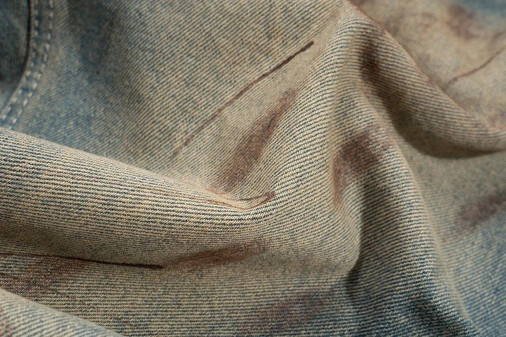 Japanese Brand × Vintage Handmade Distressed Mud Dyed Dirty Baggy Blue Jeans Size US 36 / EU 52 - 8 Thumbnail