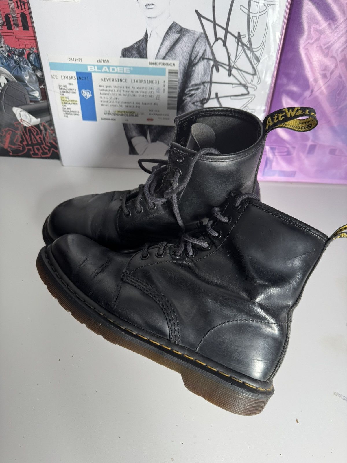 Dr. Martens Dr. Martens 1460 Black Smooth Leather Boots Made In UK Size US 8 / EU 41 - 4 Thumbnail