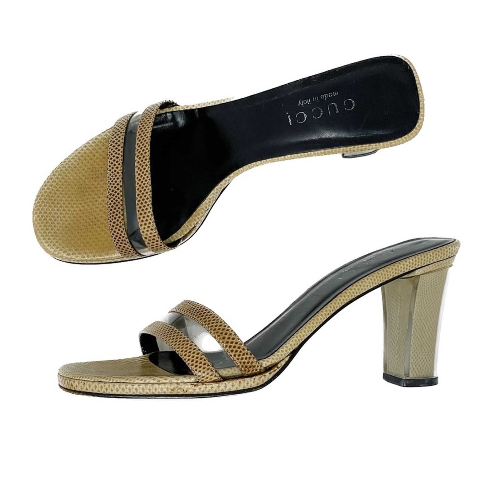 Gucci Gucci Vintage PVC Block Heel 90s/Y2K Slide Sandals size 7.5 Size US 7.5 / IT 37.5 - 2 Thumbnail